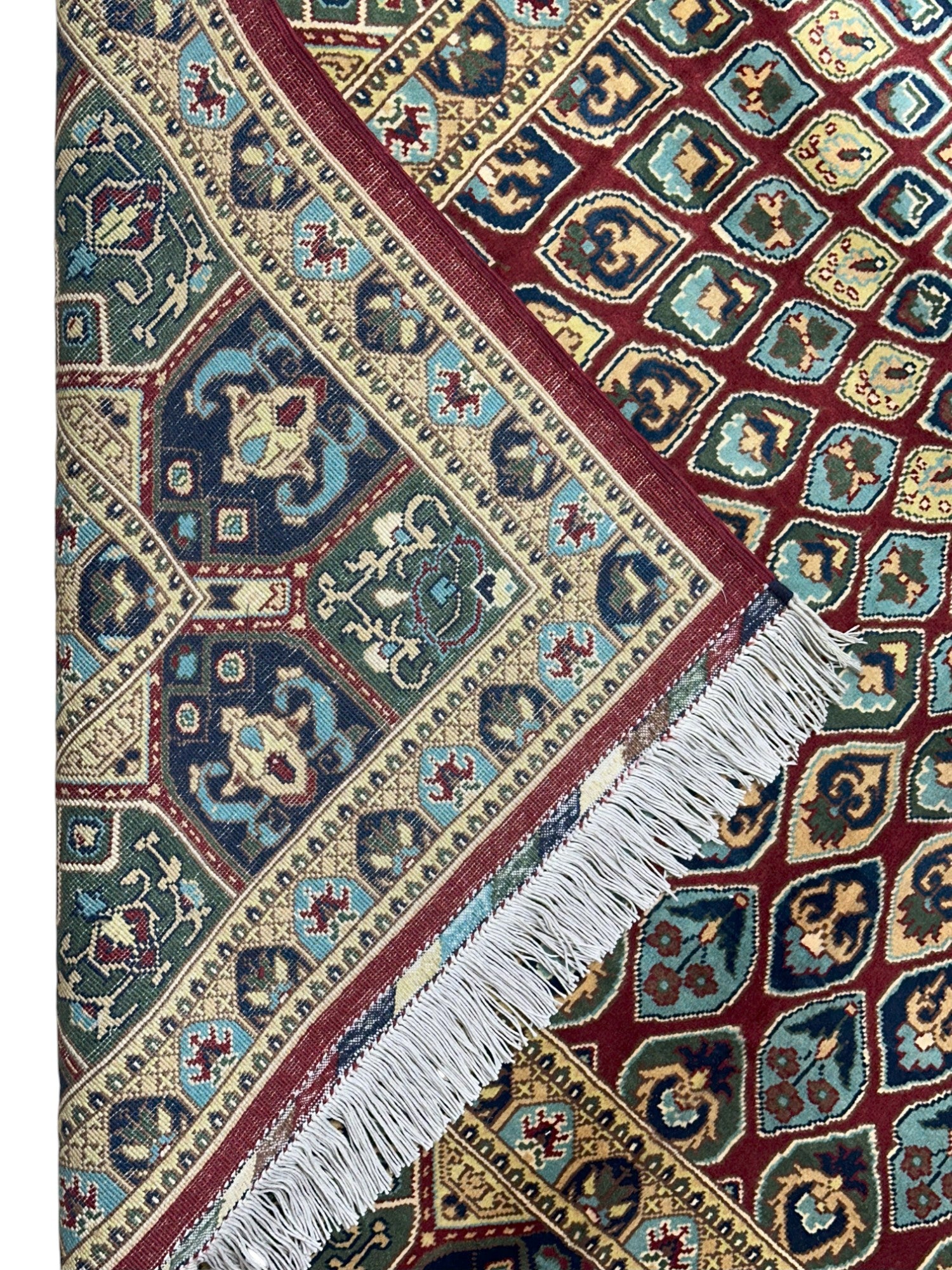 Hand-Knotted Afghani Parak Wool Rug – 6’6″ x 9’7″