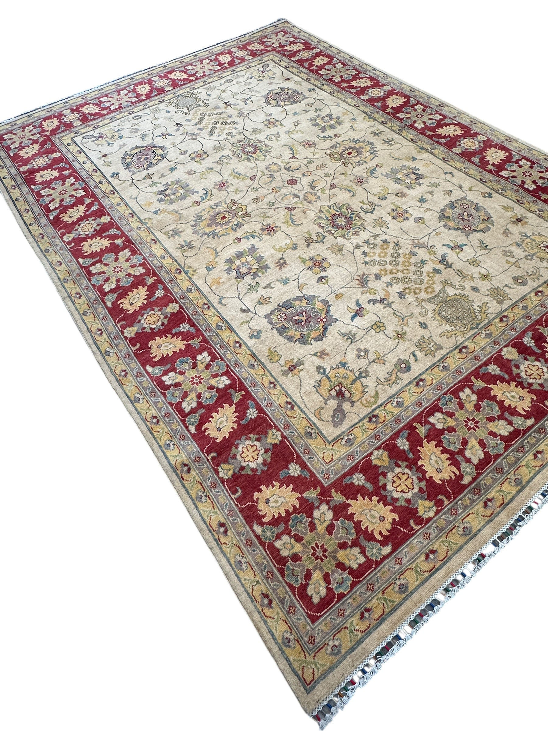 Hand-Knotted Afghani Kazak Sultani Wool Rug – 8’3″  x  11’7″
