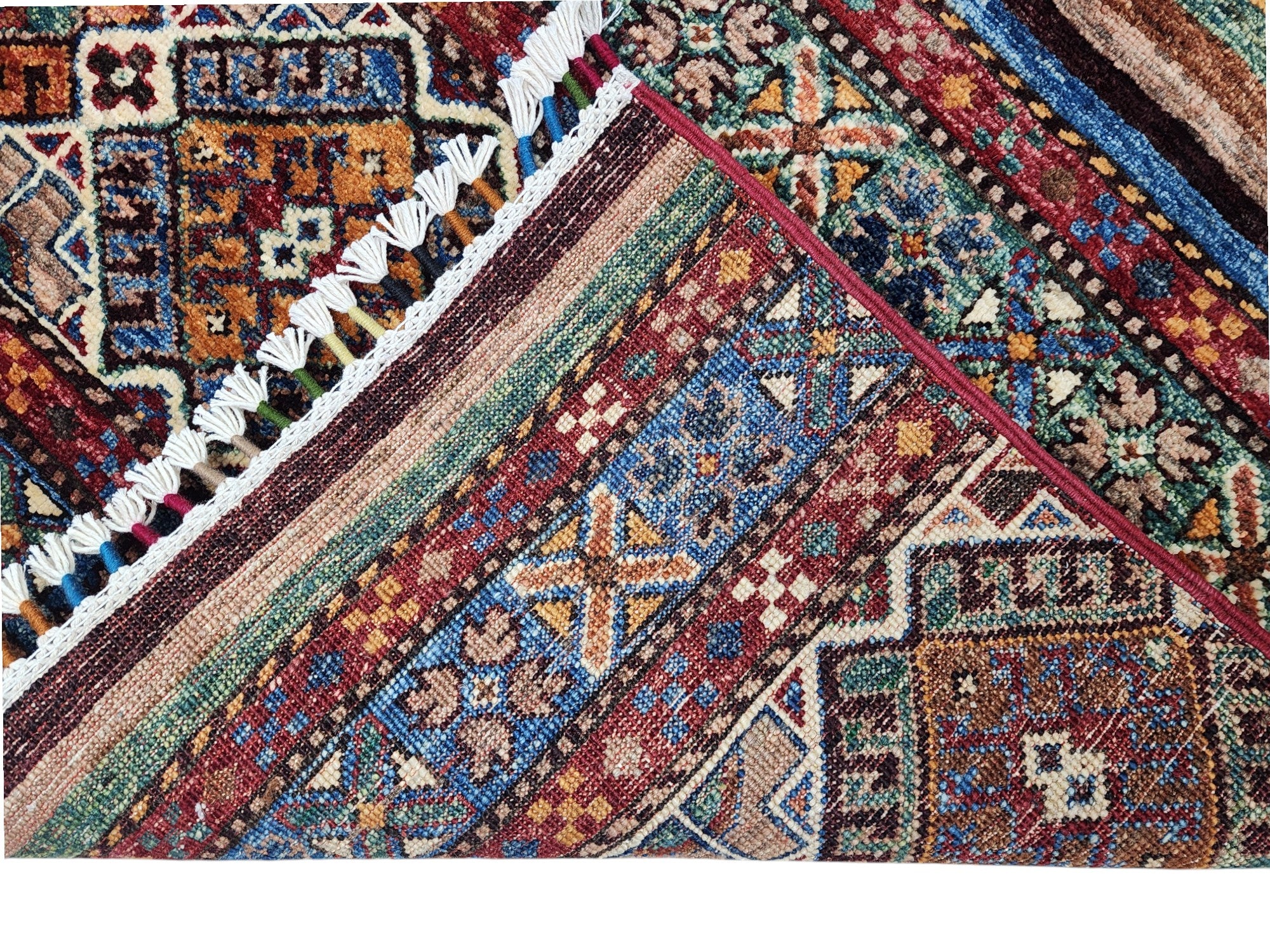 Hand-Knotted Afghani Khorjeen Wool Rug – 4’11″  x  6’3″