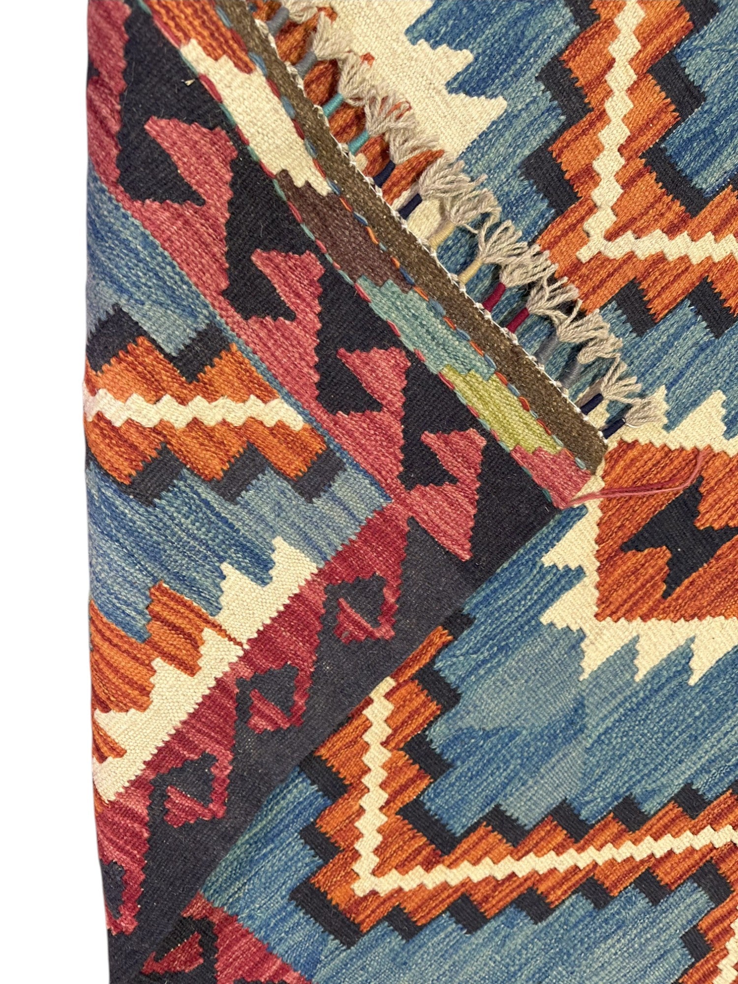 Hand-Woven Afghani Kilim Wool Rug 3'3" x 5'