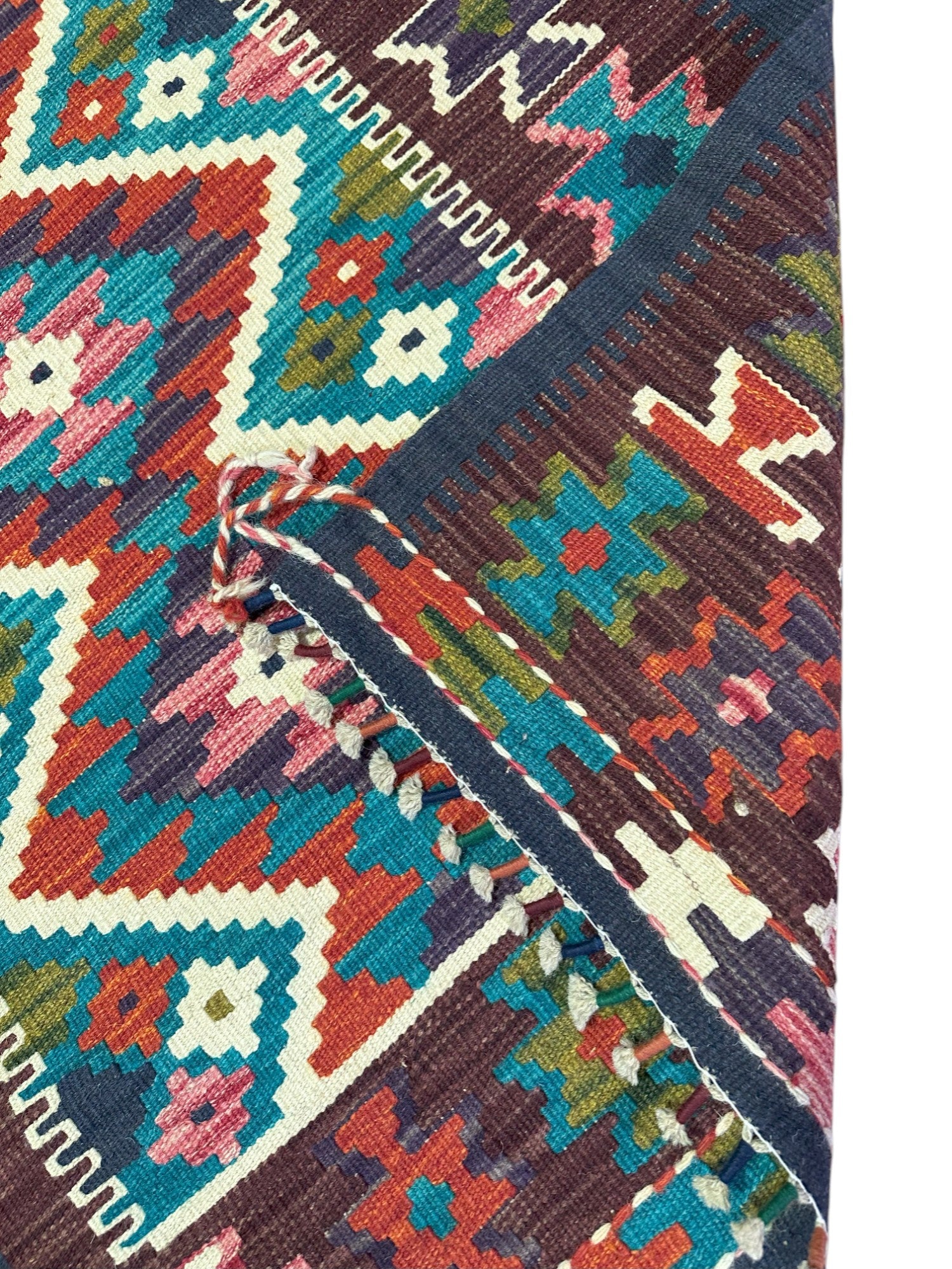 Hand-Woven Afghani Kilim Wool Rug 3'3" x 5'