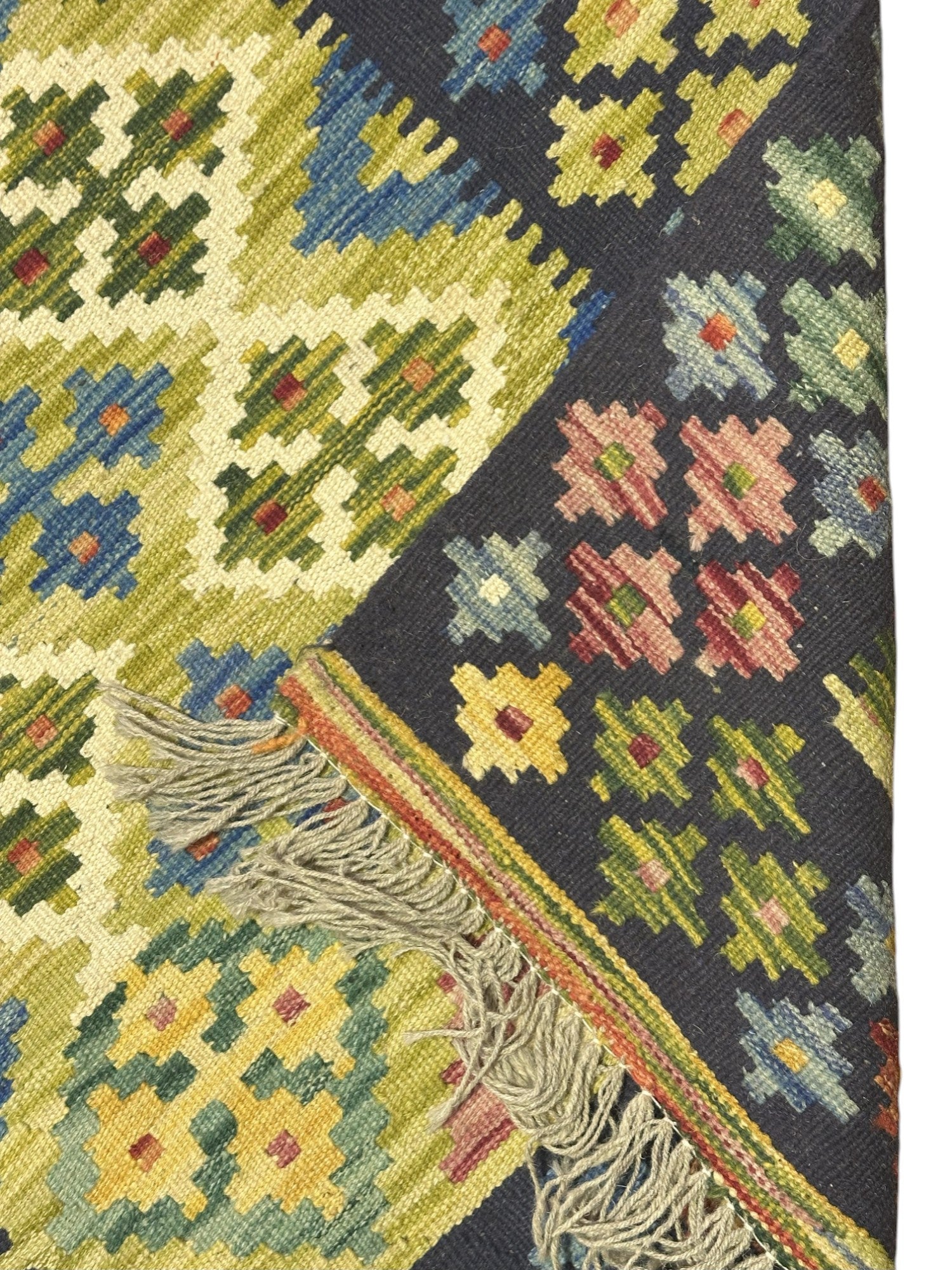 Hand-Woven Afghani Kilim Wool Rug 2'10" x 12'8"