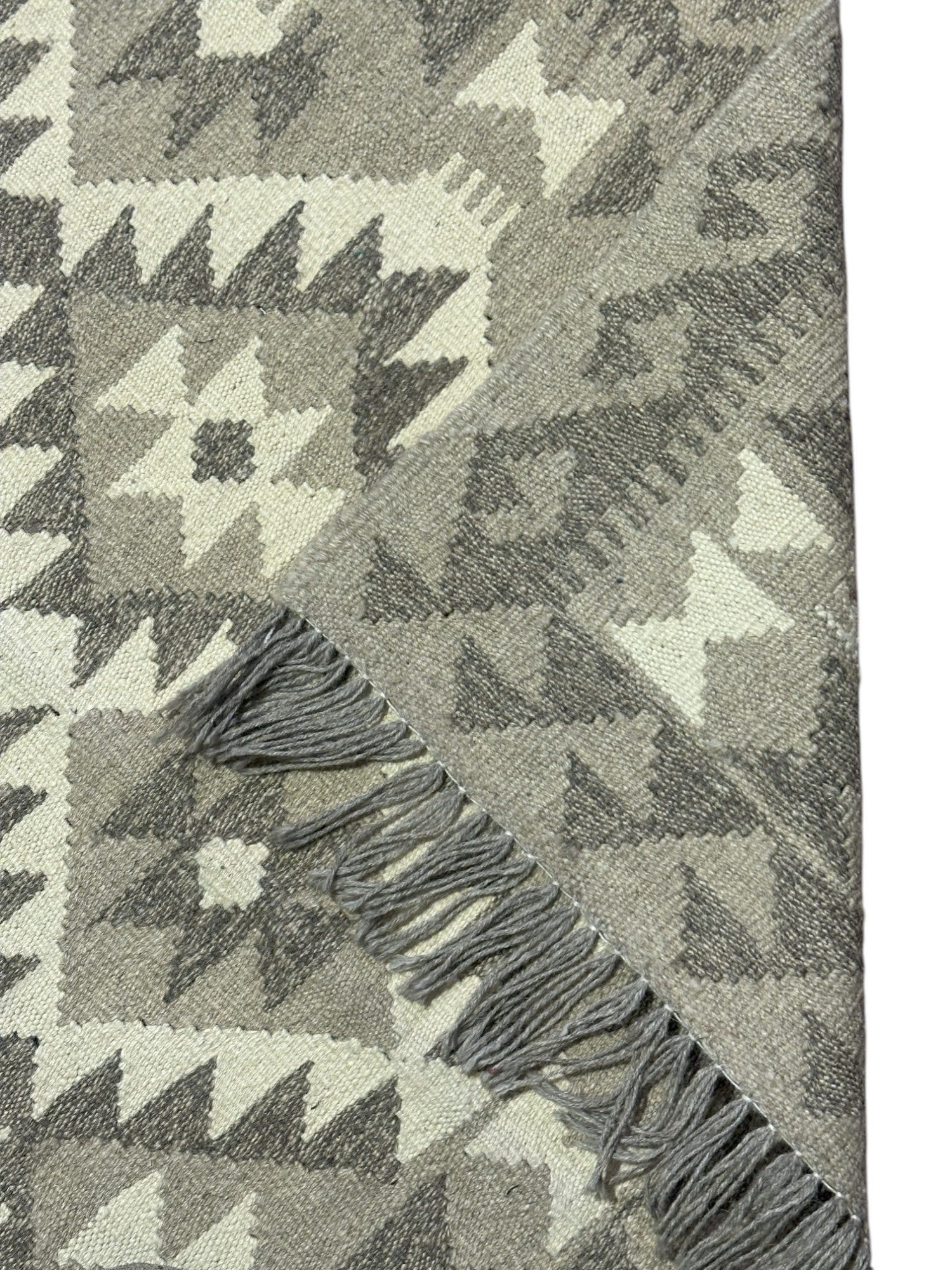 Hand-Woven Afghani Kilim Wool Rug 3'5" x 5'2"