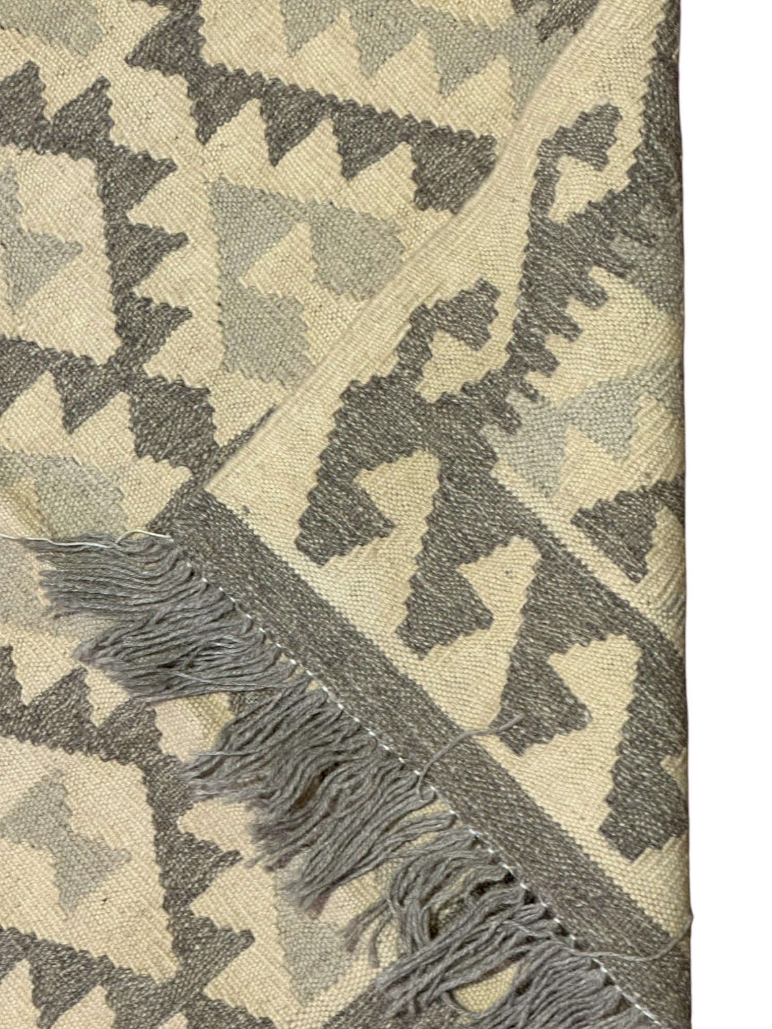 Hand-Woven Afghani Kilim Wool Rug 3'3" x 4'10"