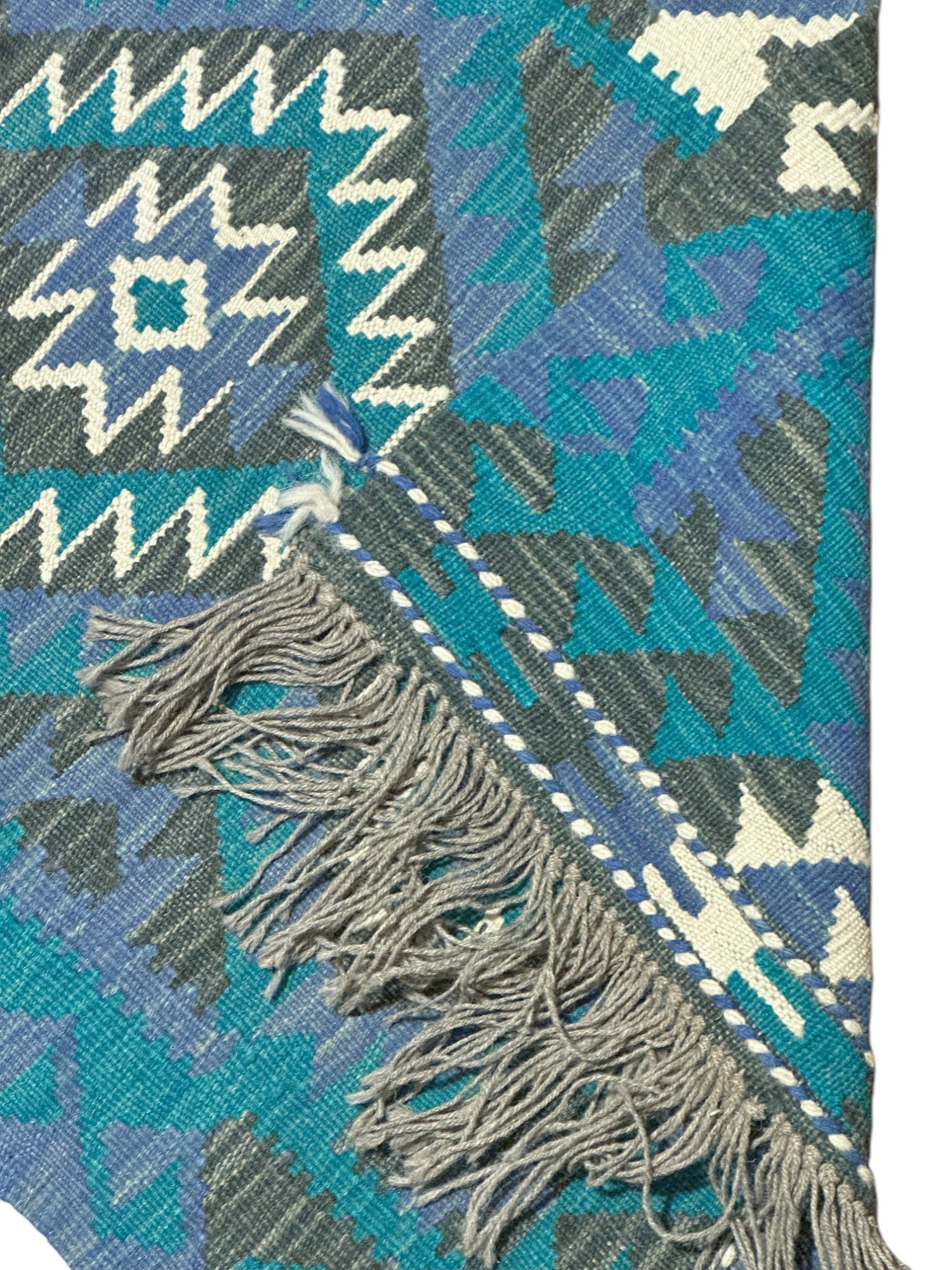 Hand-Woven Afghani Kilim Wool Rug 2'1" x 6'6"