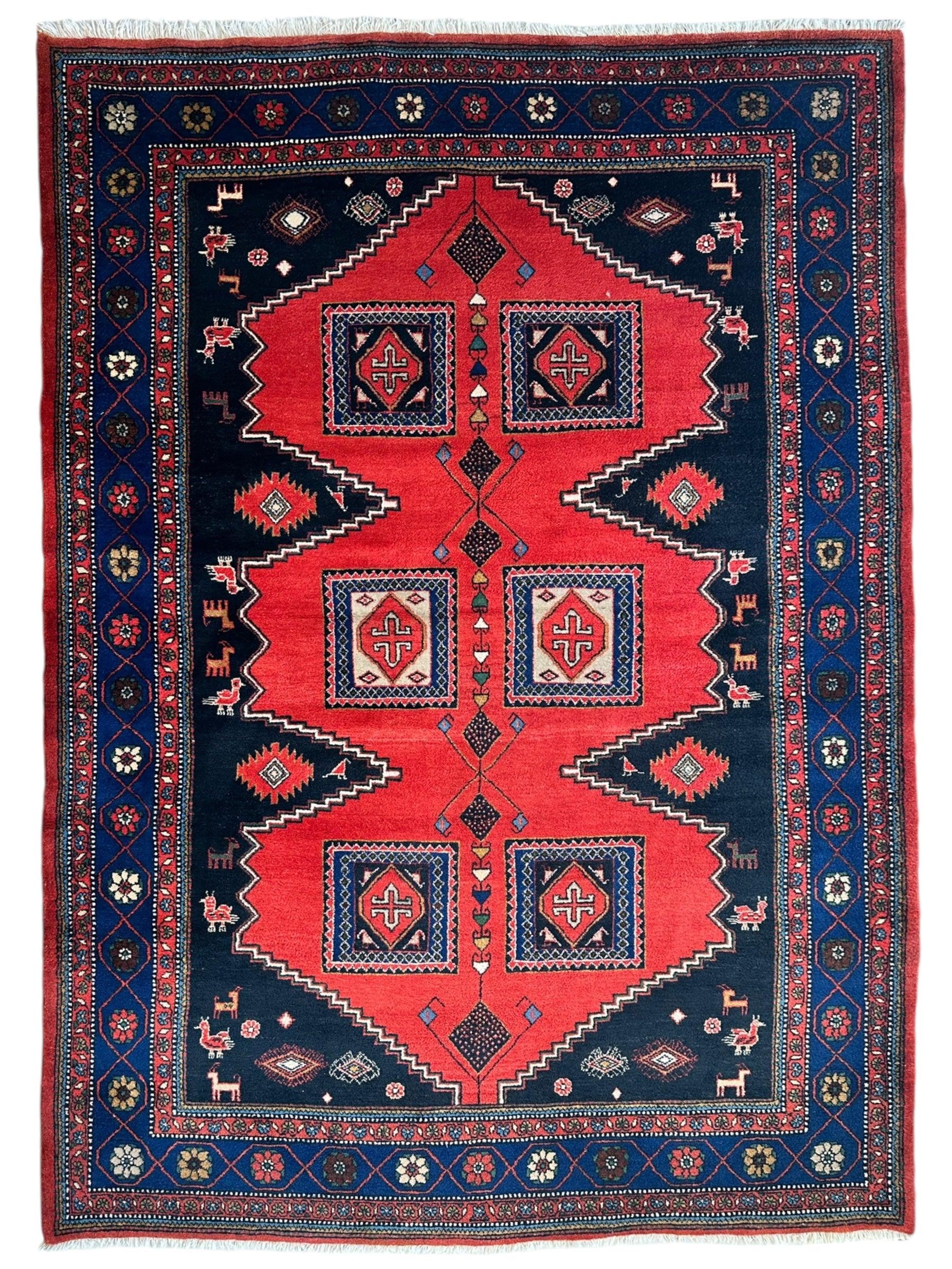 Vintage Hand-knotted Persian Wiss Wool Rug 8’4” x 11’10”