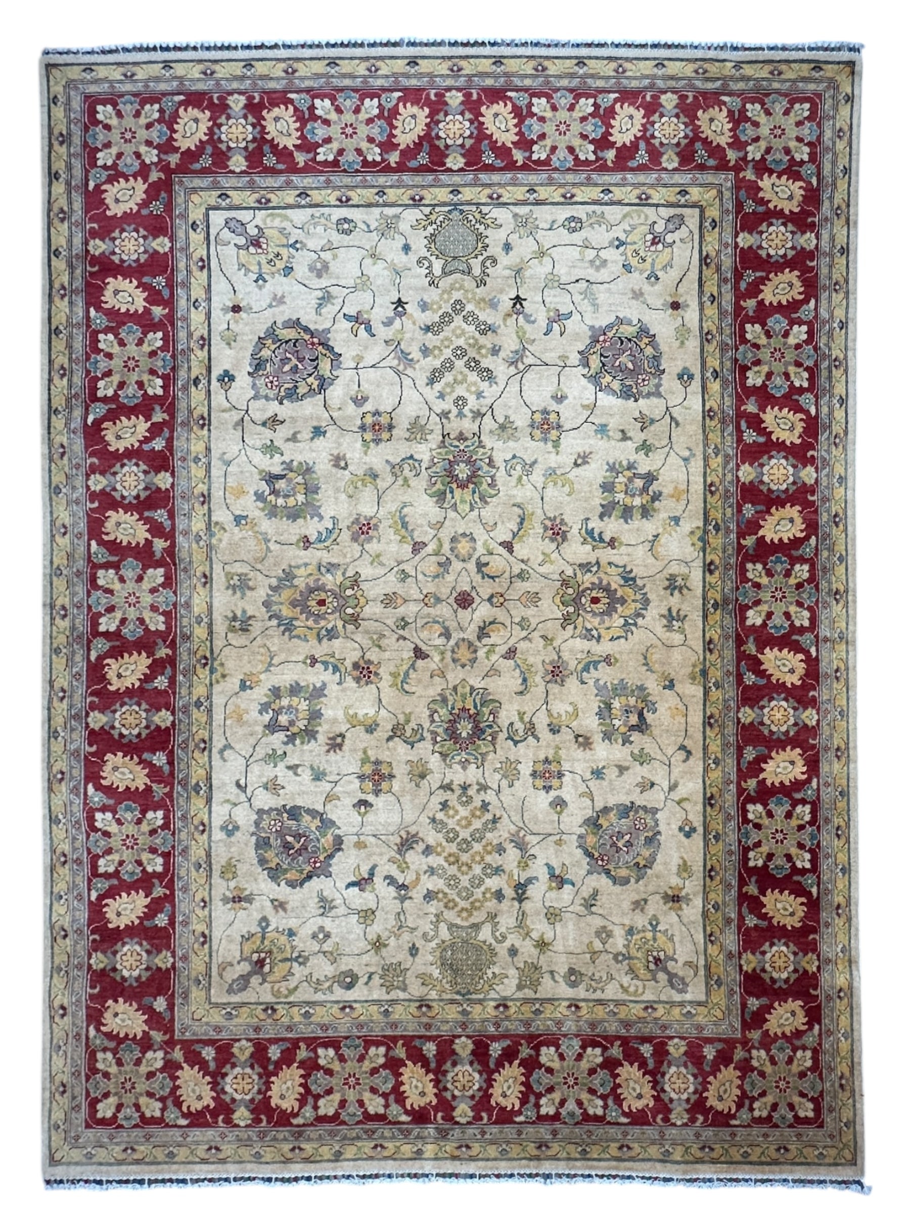 Hand-Knotted Afghani Kazak Sultani Wool Rug – 8’3″  x  11’7″