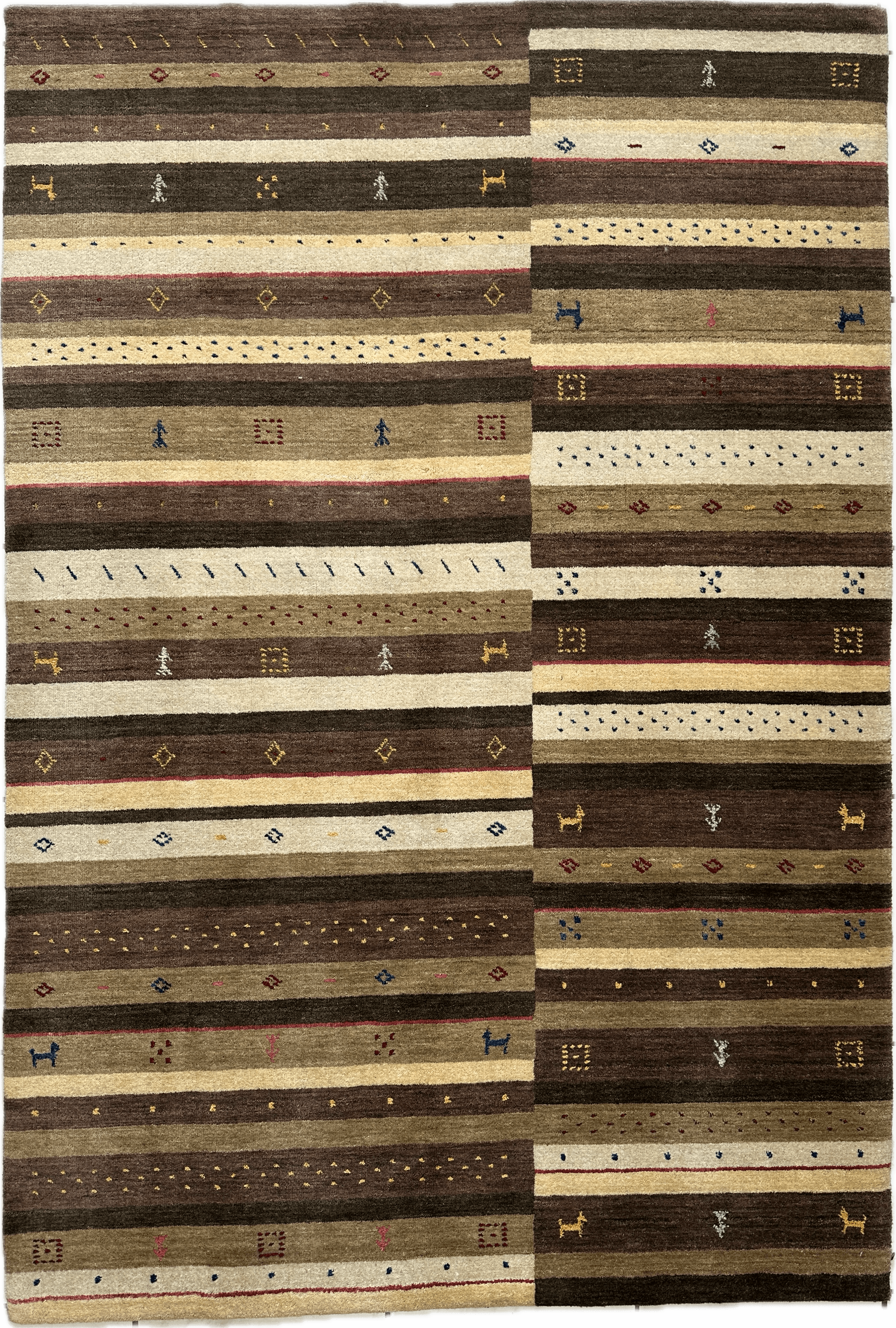 Hand-Woven Indo-Gabbeh Rug 5’4” x 7’10”