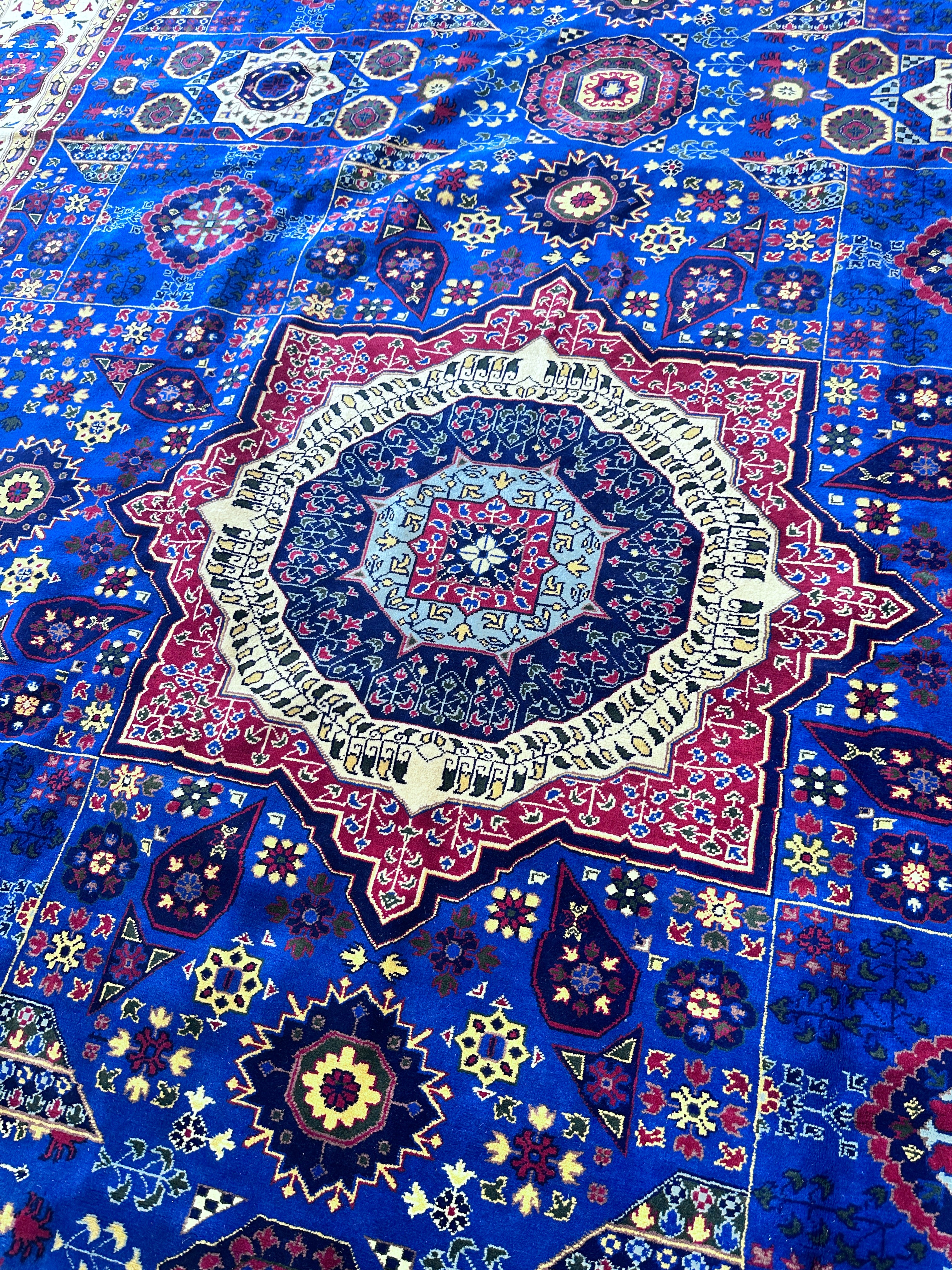 Hand-Knotted Afghani Mamluk Wool Rug – 10 x 14
