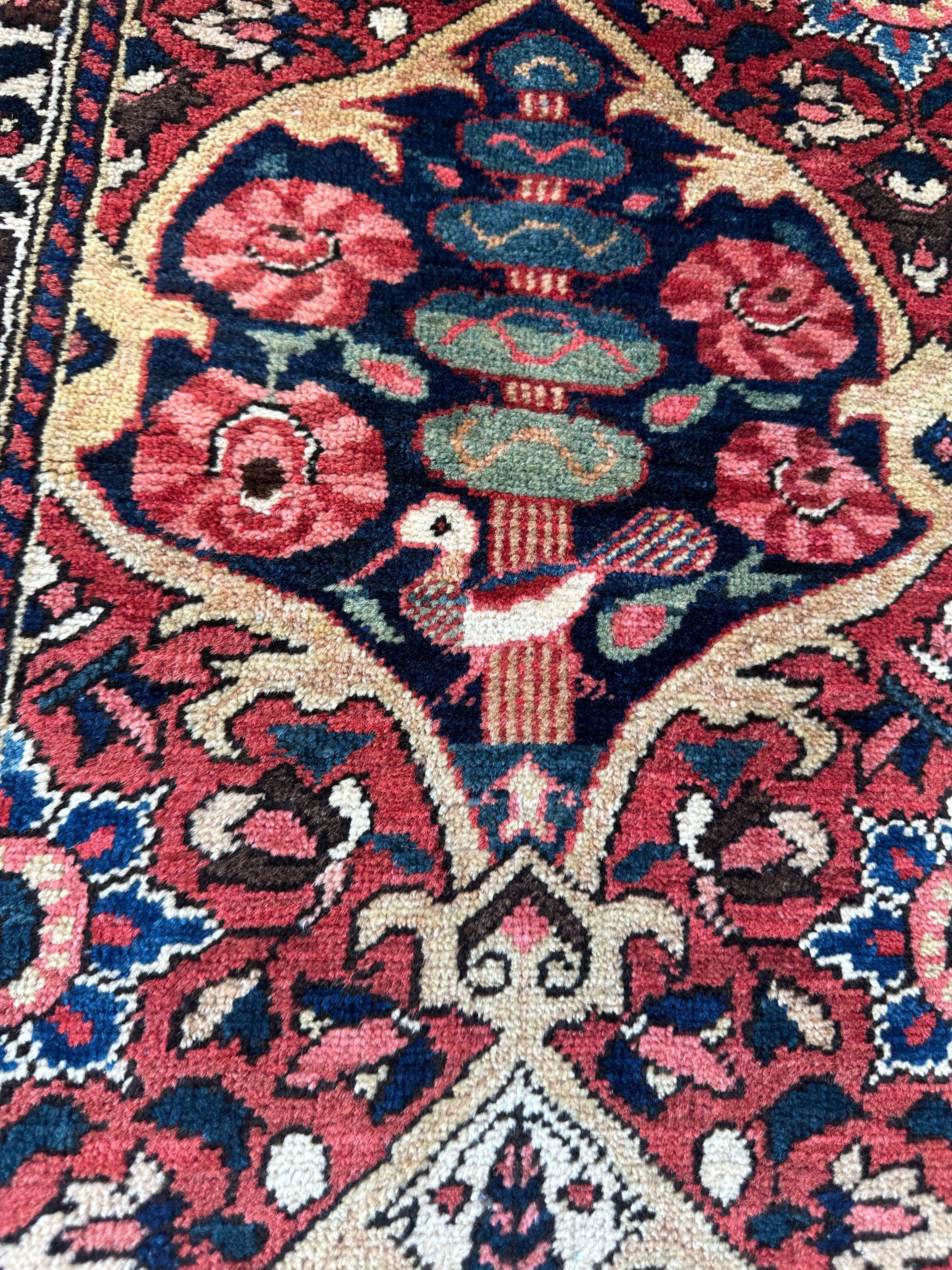 Antique Bakhtiari Rug Circa 1930’s 4’7” x 7’