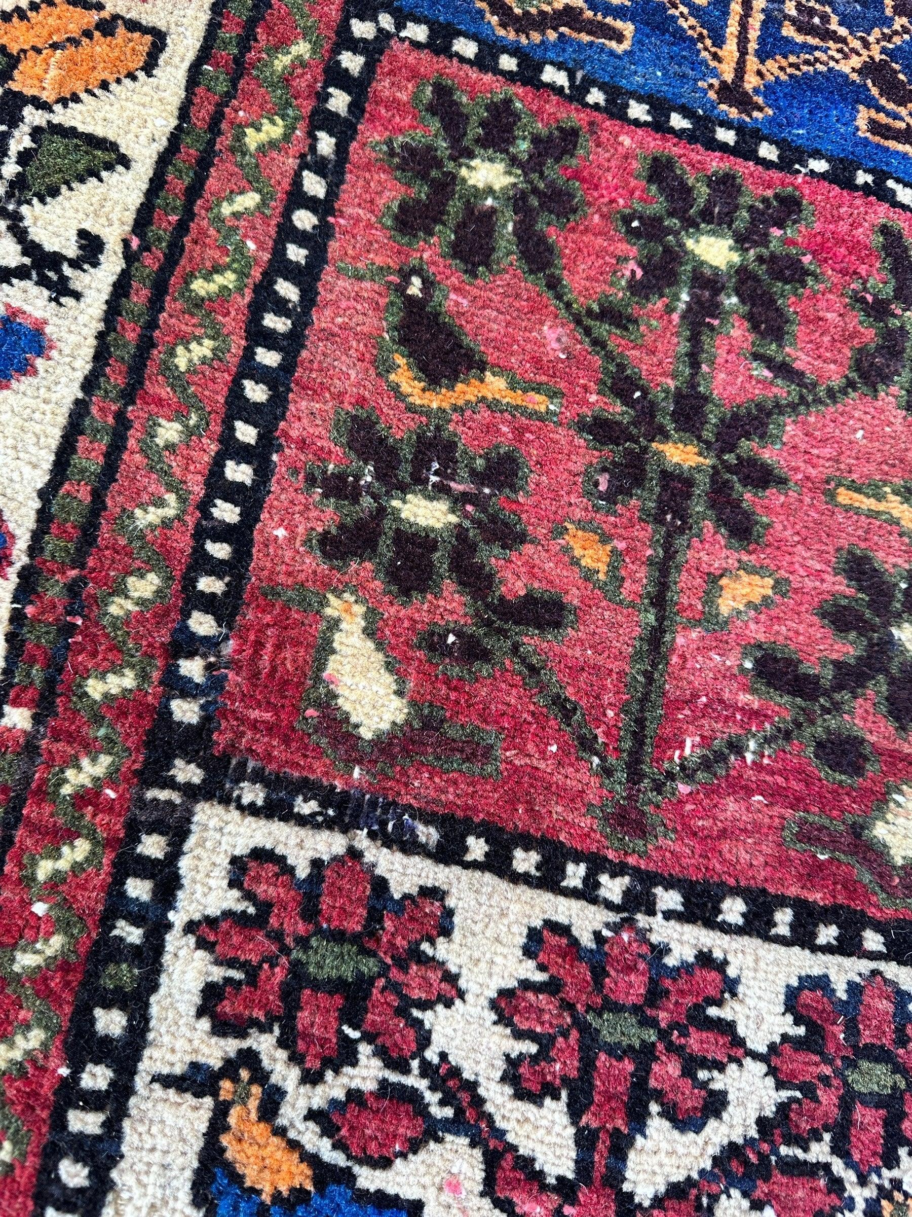 Vintage Persian Bakhtiari Garden Design" aka "4 Seasons Rug" | 6’3” x 9’