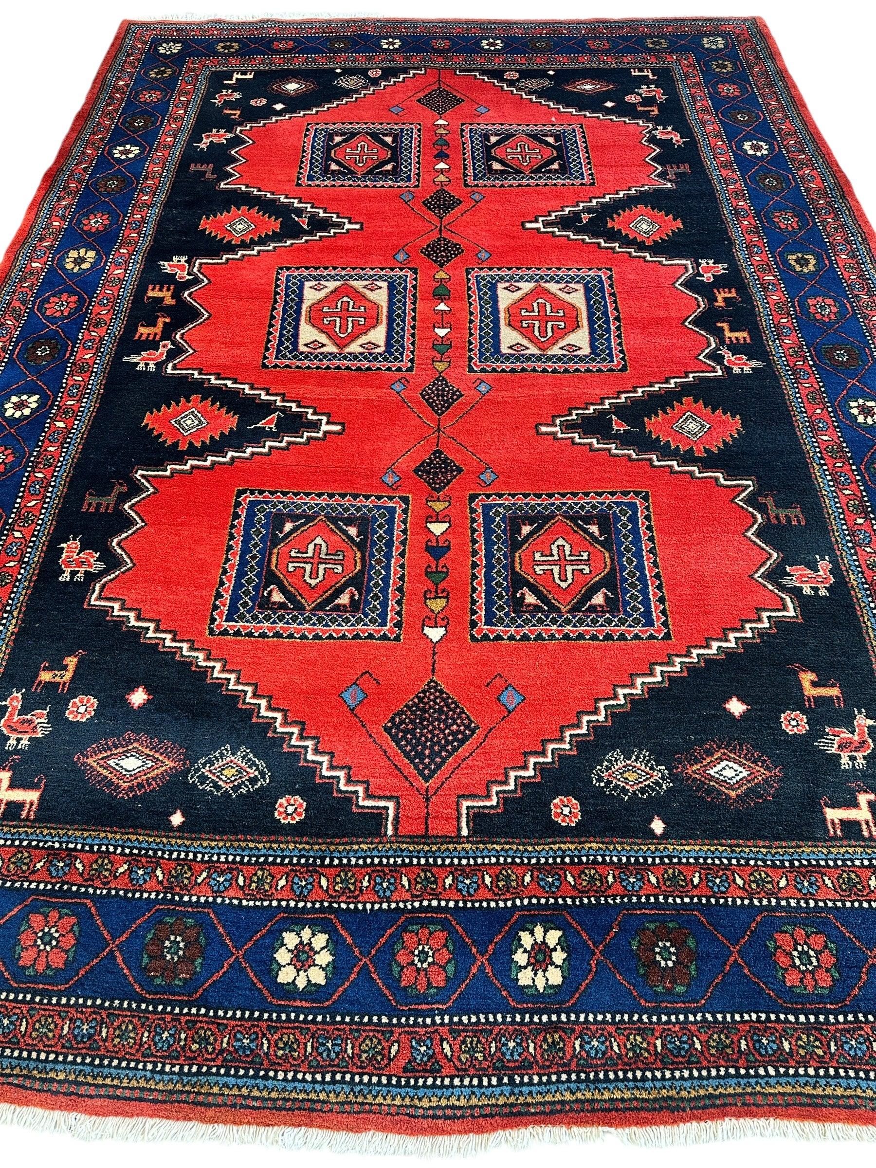 Vintage Hand-knotted Persian Wiss Wool Rug 8’4” x 11’10”