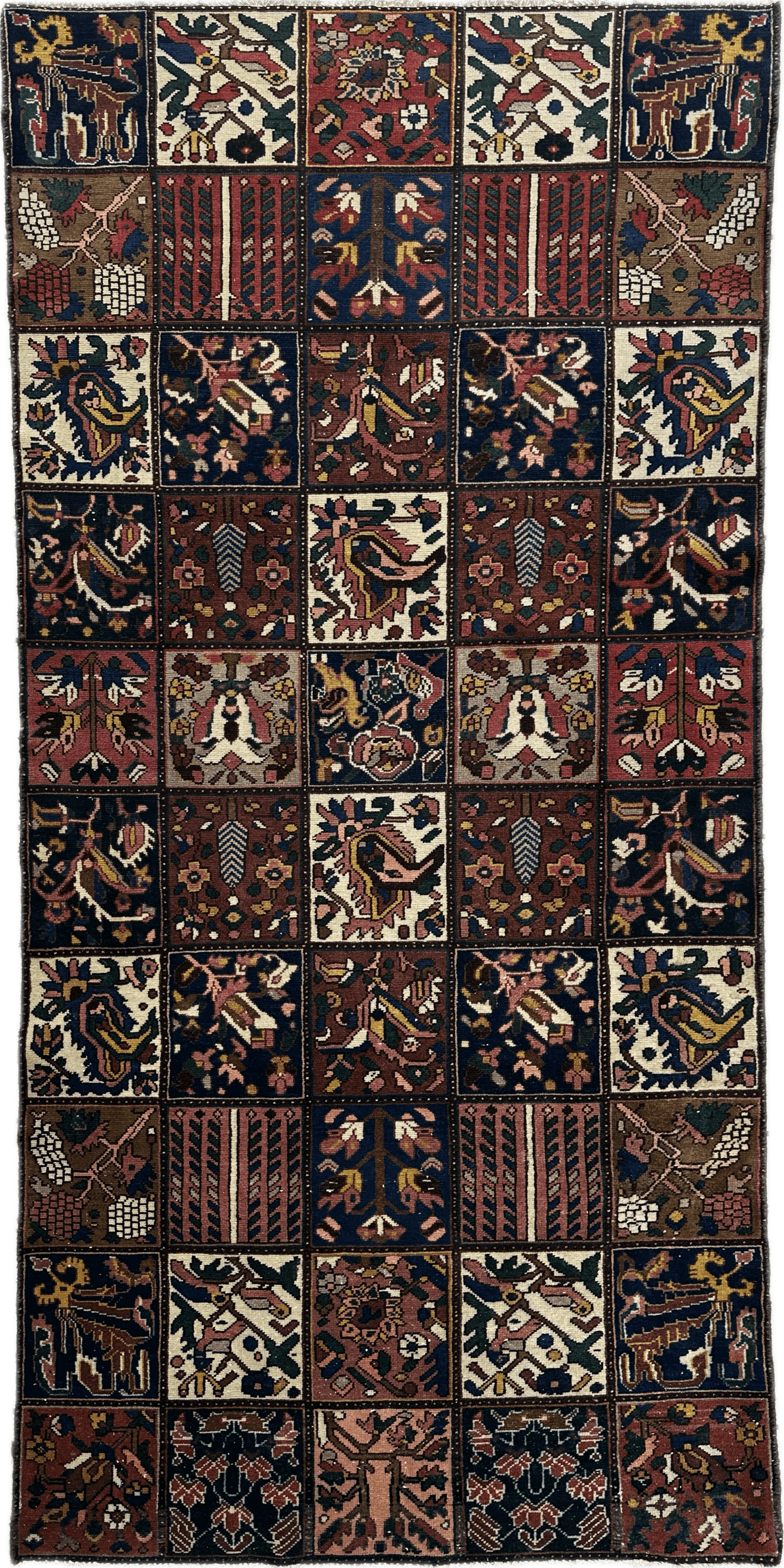 Antique Rich & Moody "Garden Design" aka "4 Seasons Rug" | 4’ x 8’1”