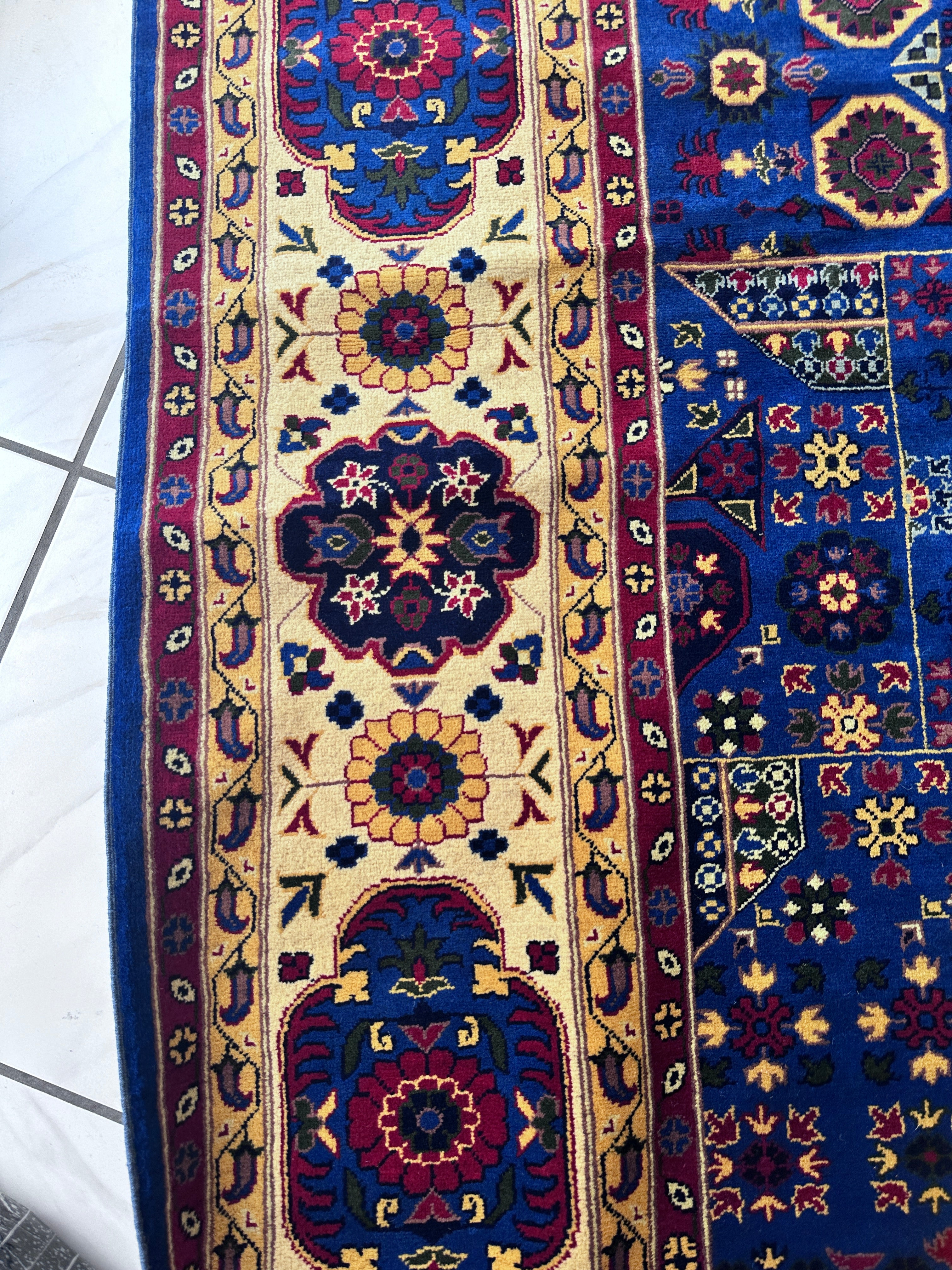 Hand-Knotted Afghani Mamluk Wool Rug – 10 x 14