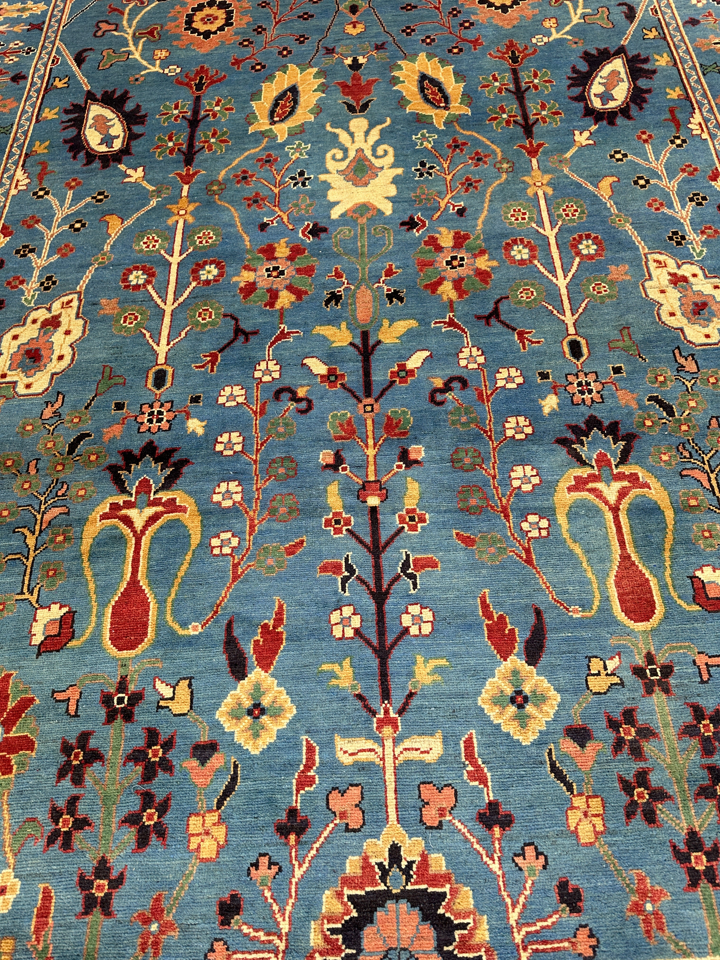 Hand-Knotted Afghani Kazak Tree of Life Wool Rug – 6’7″  x  9’11″