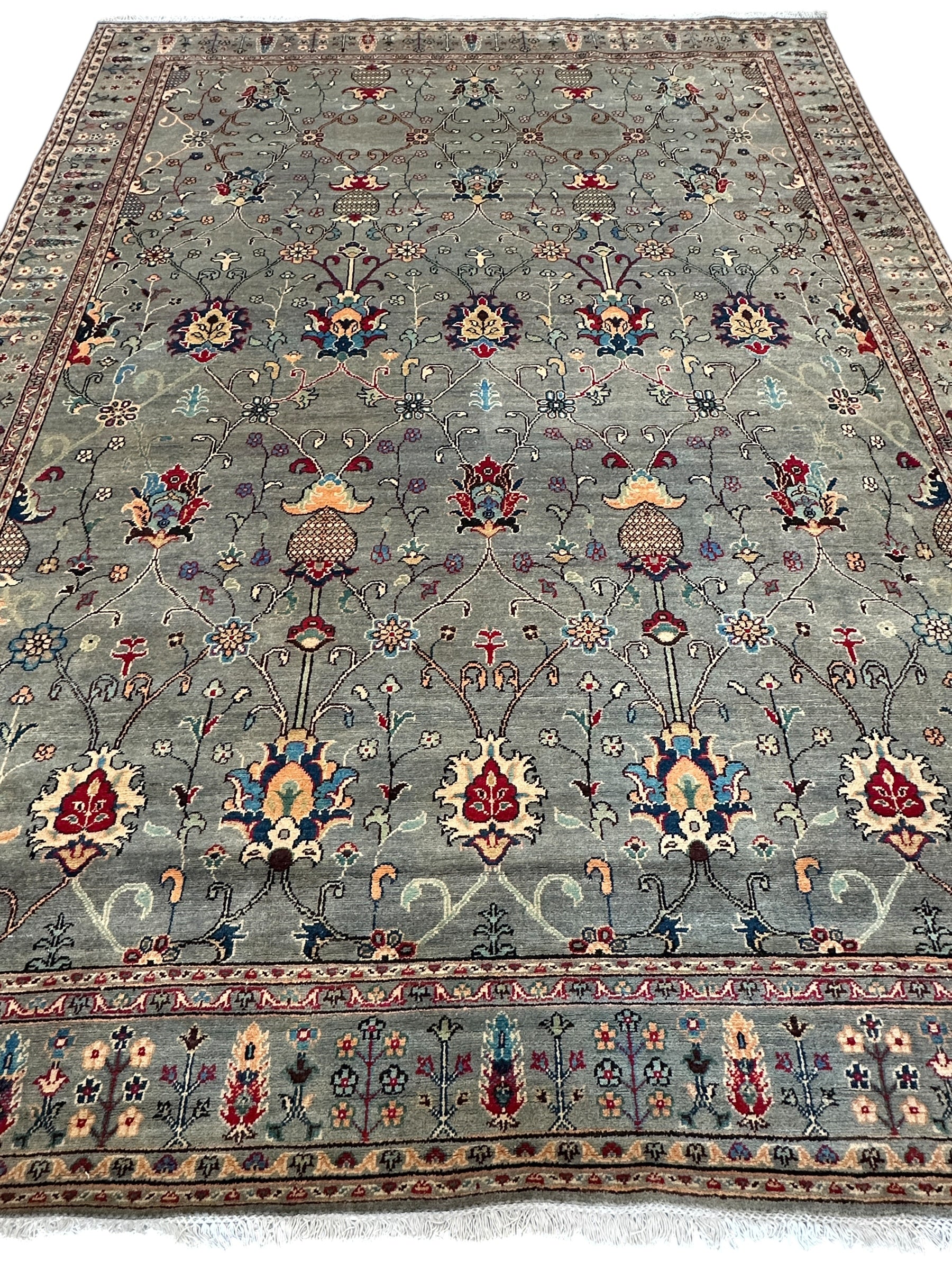 Hand-Knotted Afghani Kazak Sultani Wool Rug – 9’ x 12’