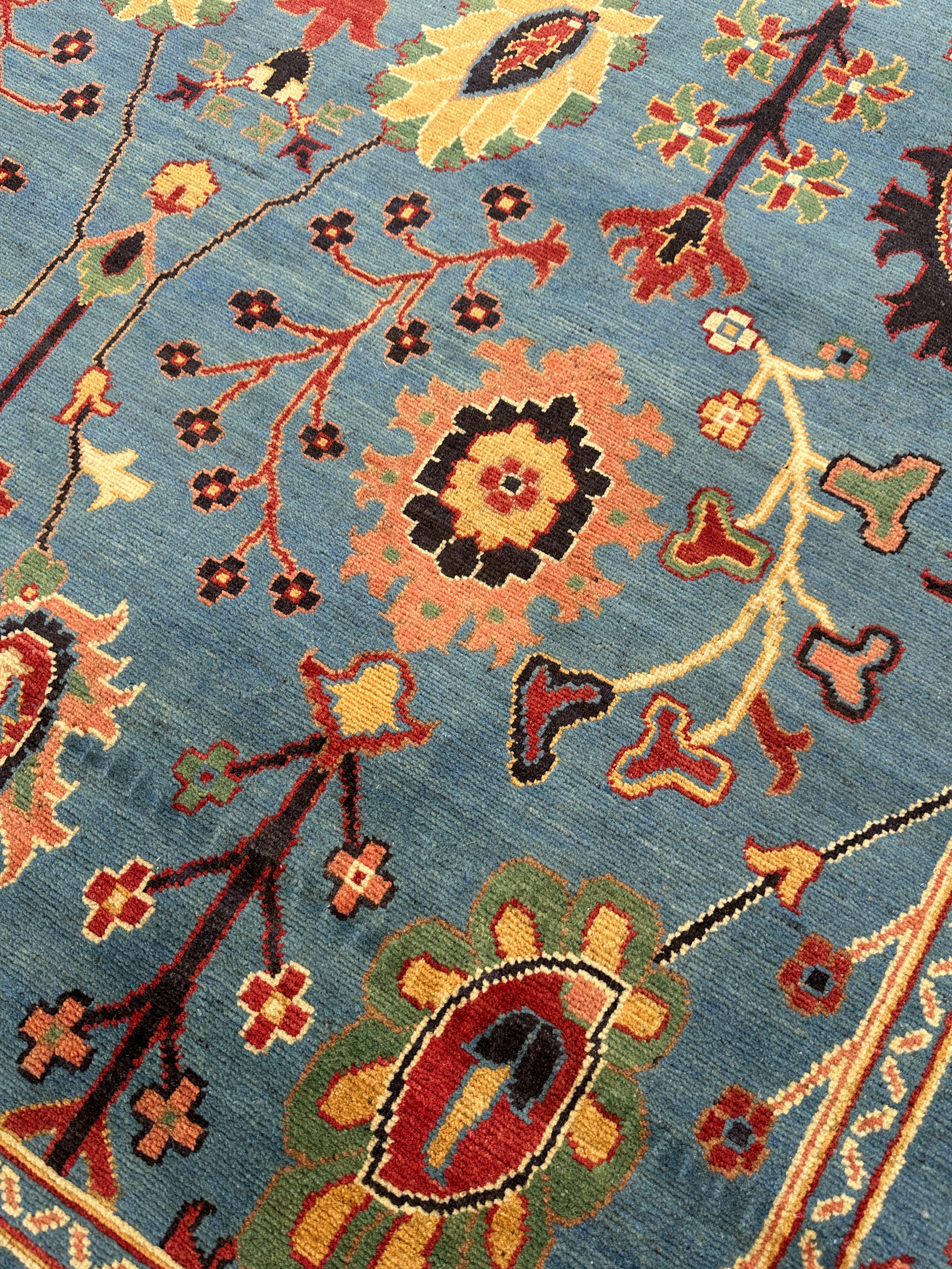 Hand-Knotted Afghani Kazak Tree of Life Wool Rug – 6’7″  x  9’11″