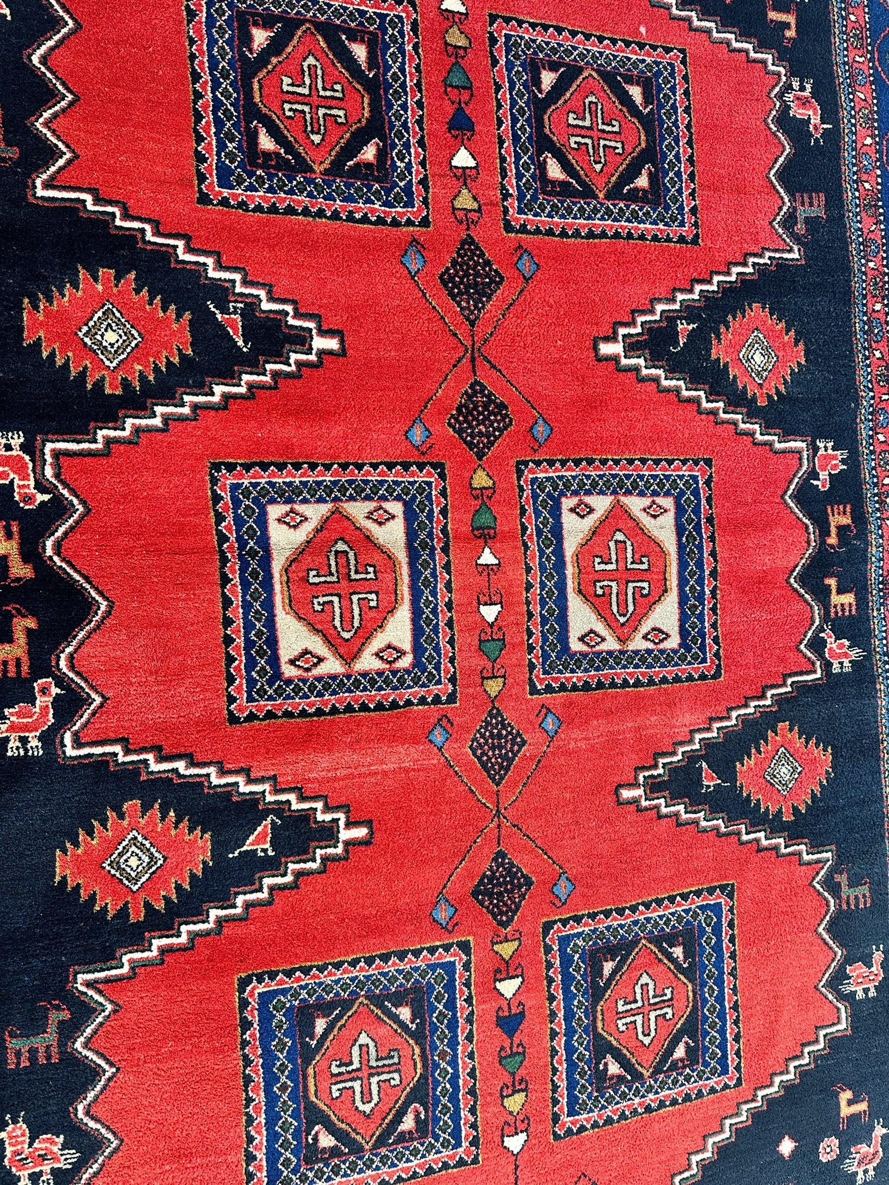 Vintage Hand-knotted Persian Wiss Wool Rug 8’4” x 11’10”