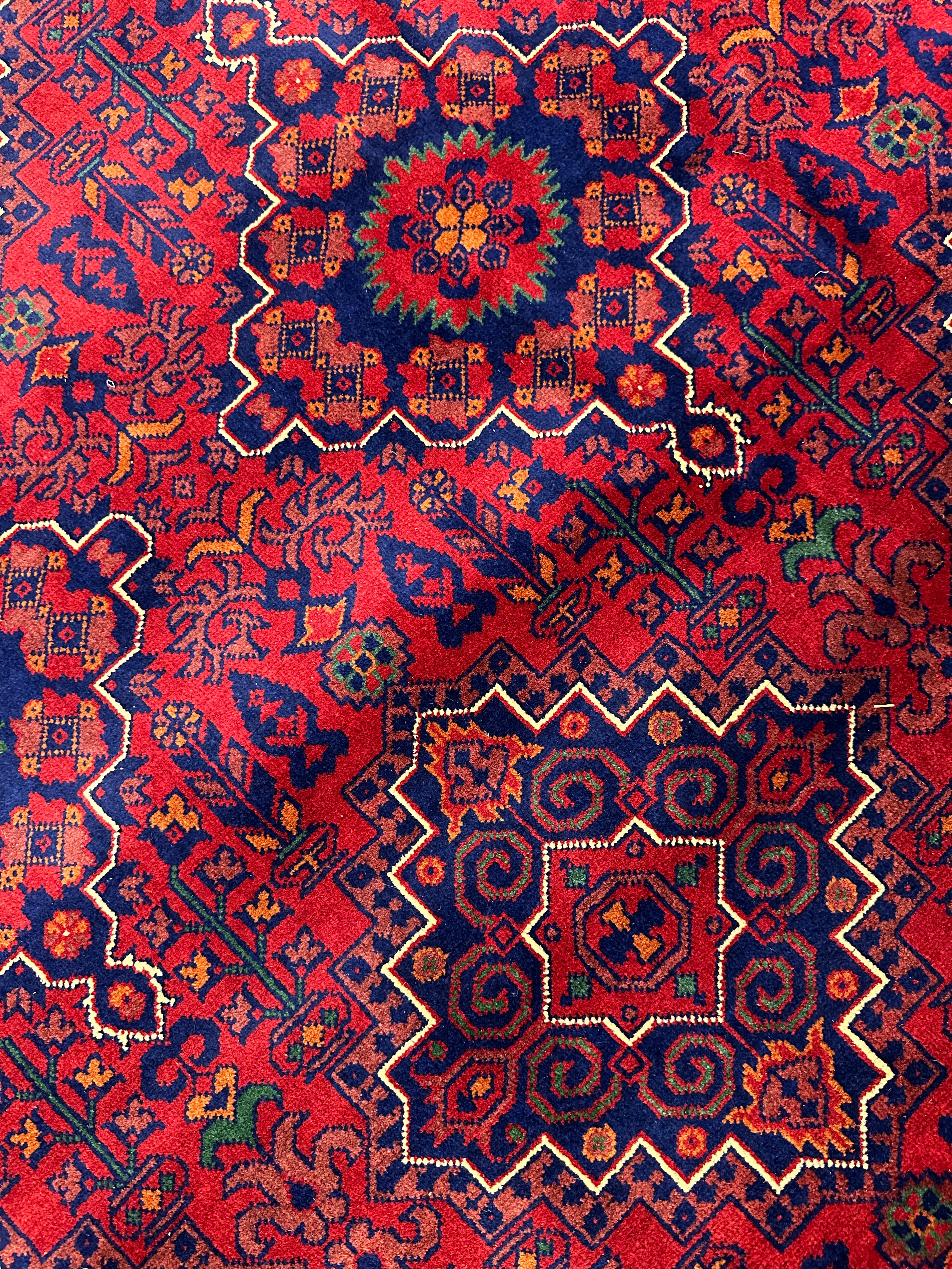 Hand-Knotted Afghani Zerkhaki Wool Rug – 8’2″  x  11’9″