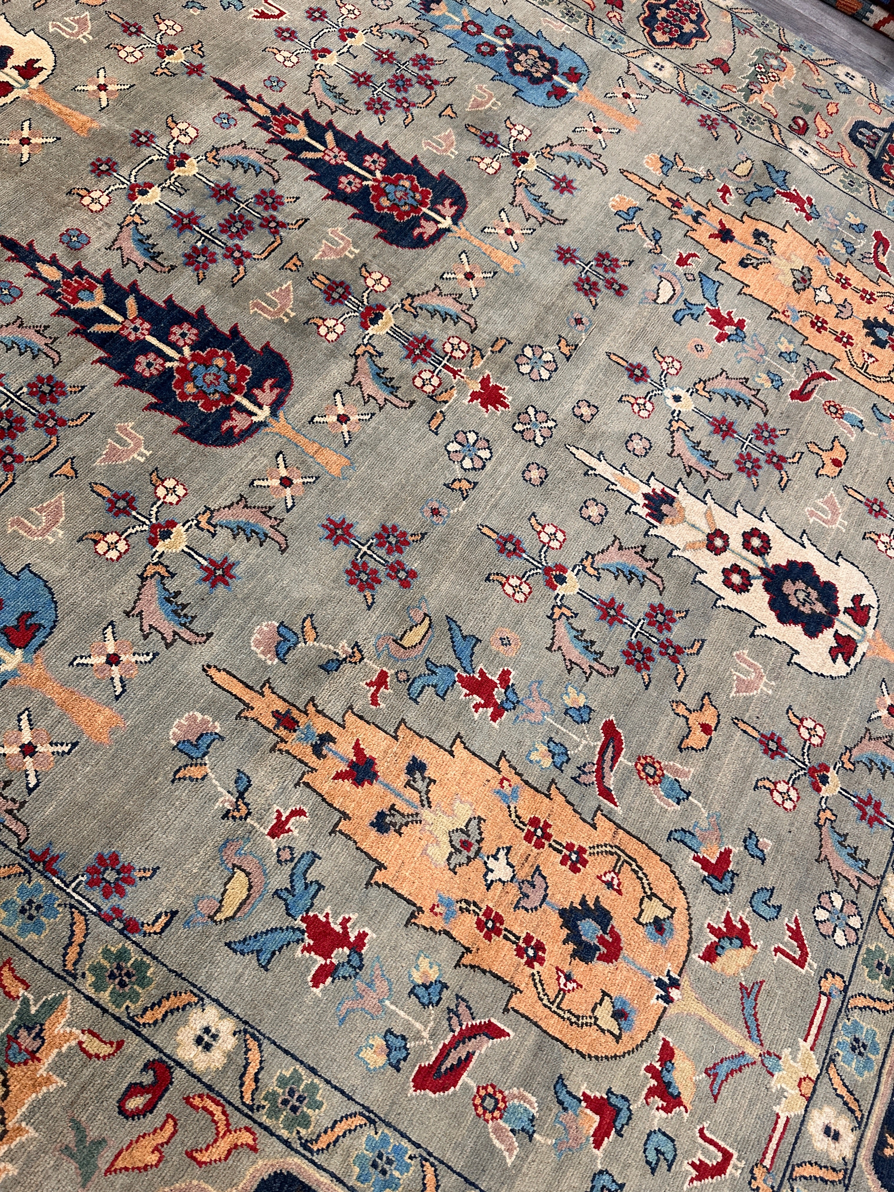 Hand-Knotted Afghani Kazak Wool Rug – 10’1″  x  8’2″