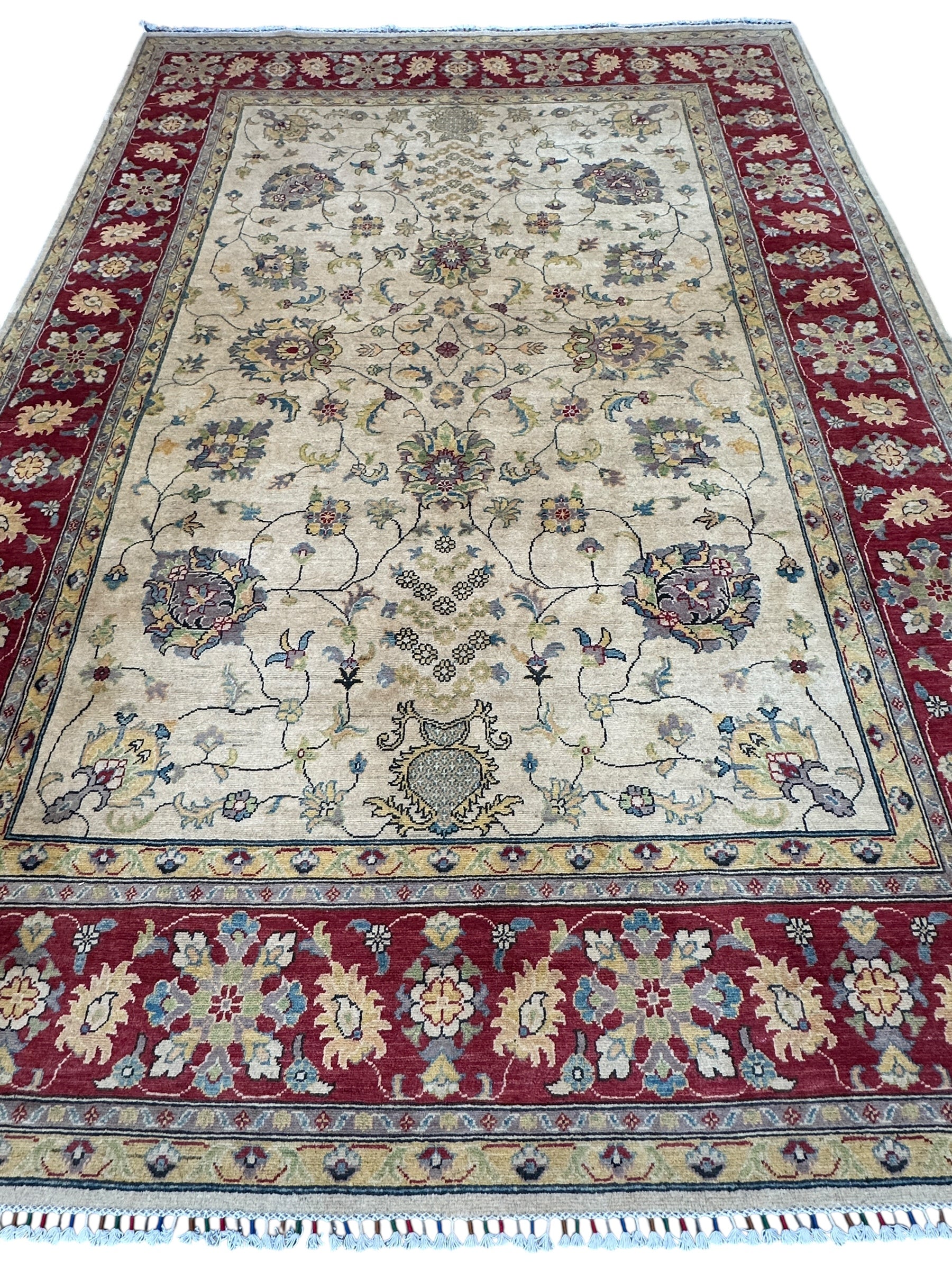 Hand-Knotted Afghani Kazak Sultani Wool Rug – 8’3″  x  11’7″