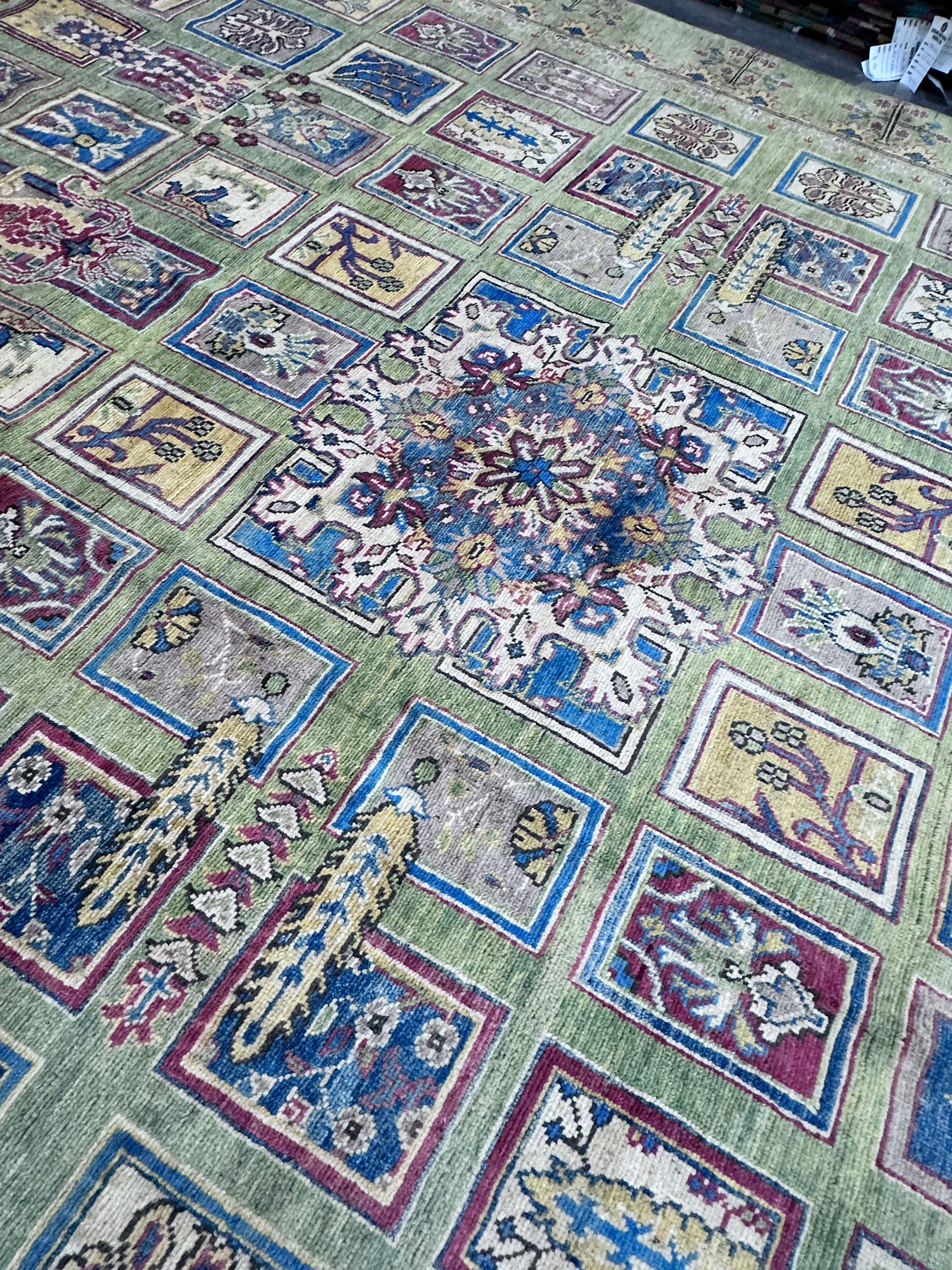 Hand-Knotted Afghani Kazak Wool Rug – 7’10″  x  10’3″