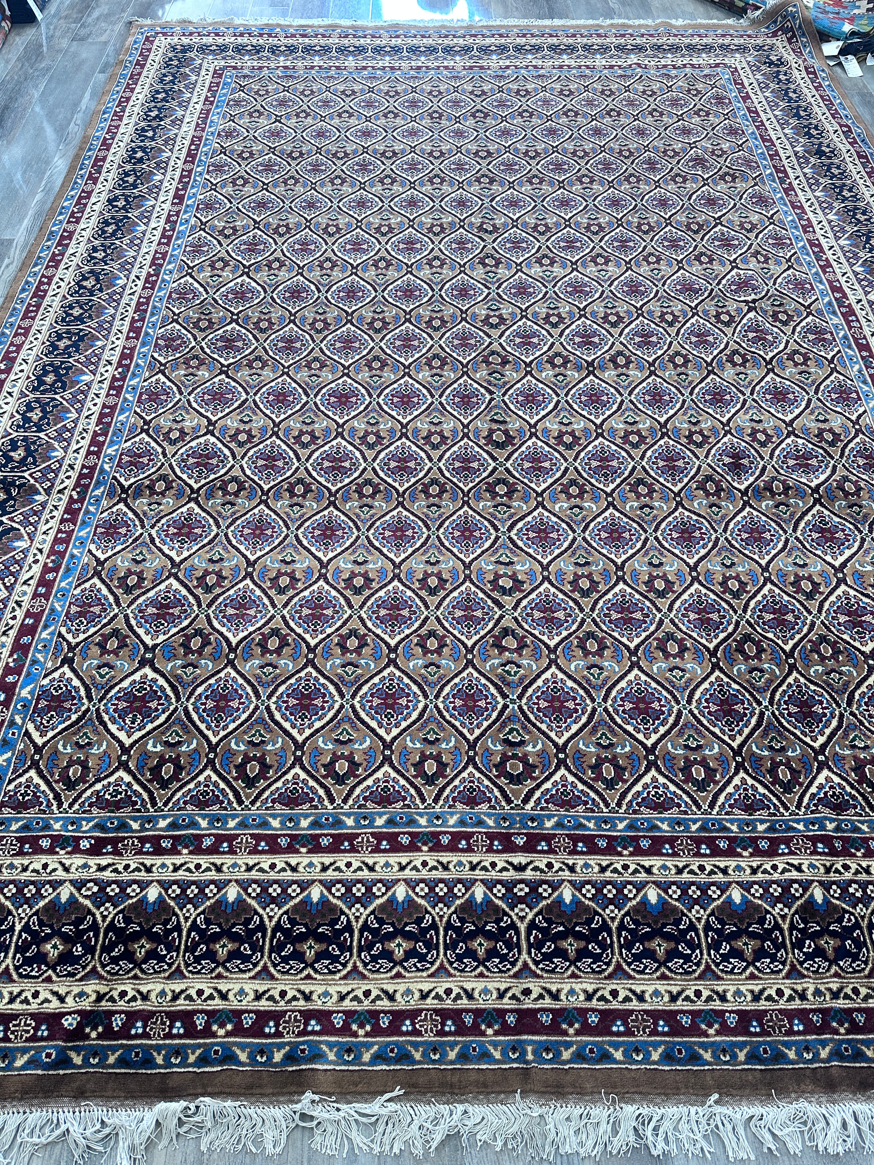 Hand-Knotted Afghani Heart Shape Wool Rug – 8’5″  x  11’6″