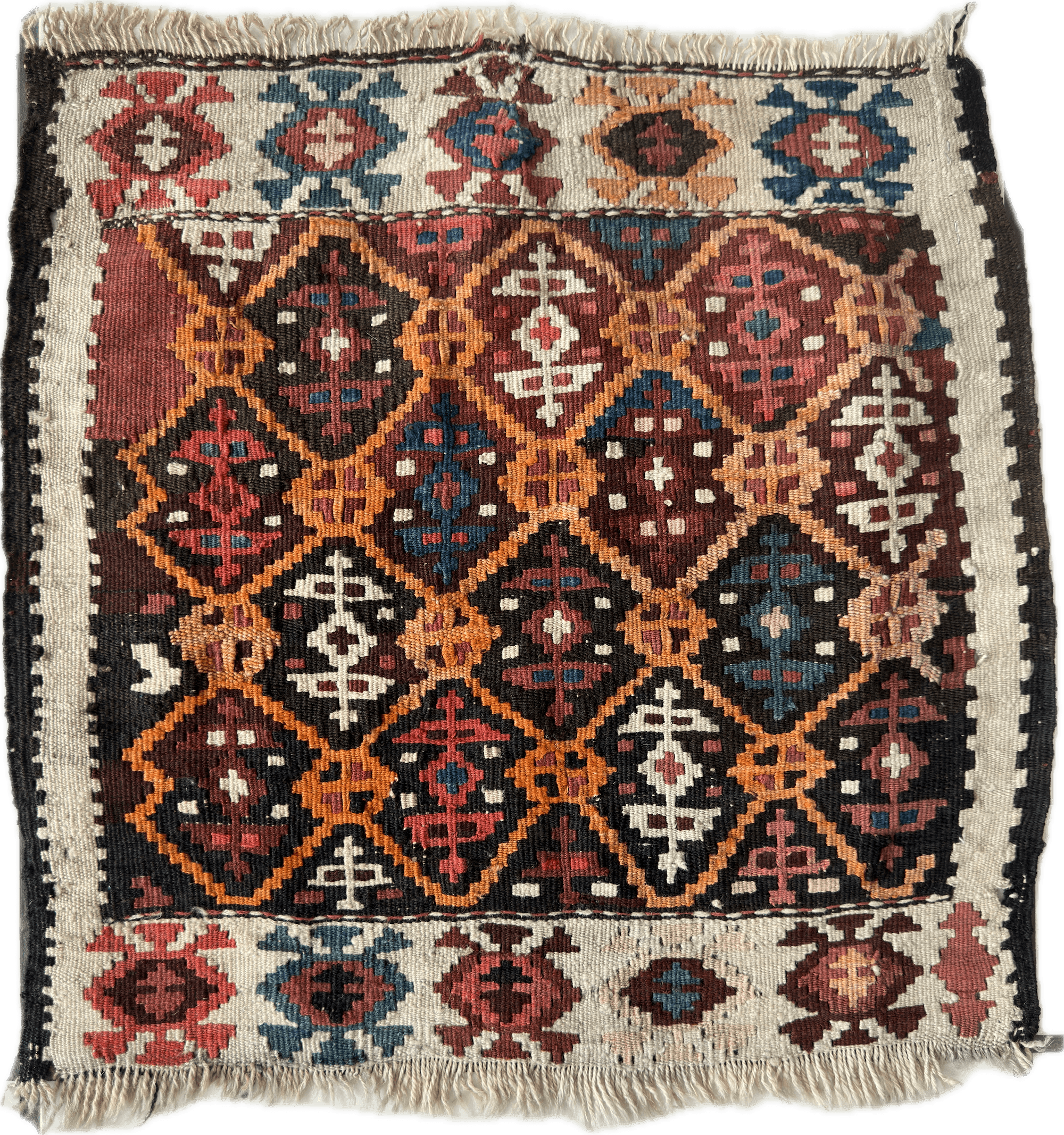 Antique Tribal Shahsavan Caucasian Bagface - 26" X 18"