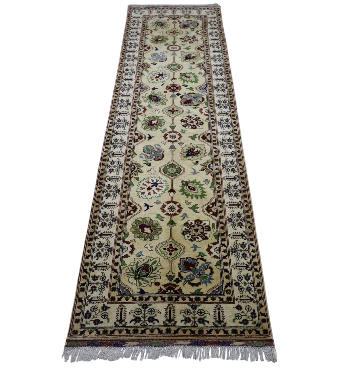 Hand-Knotted Afghani Kashi Wool Rug – 2’11″  x  9’10″