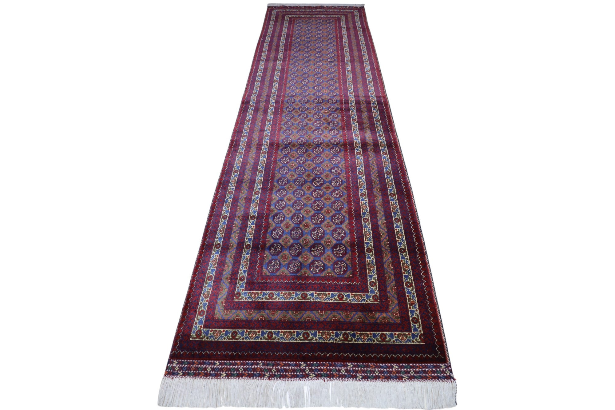 Hand-Knotted Afghani Khawja Rushna Wool Rug – 2’11″  x  9’4″