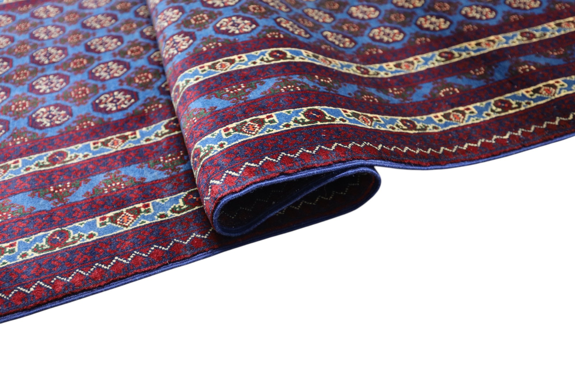 Hand-Knotted Afghani Khawja Rushna Wool Rug – 3’0″  x  9’9″