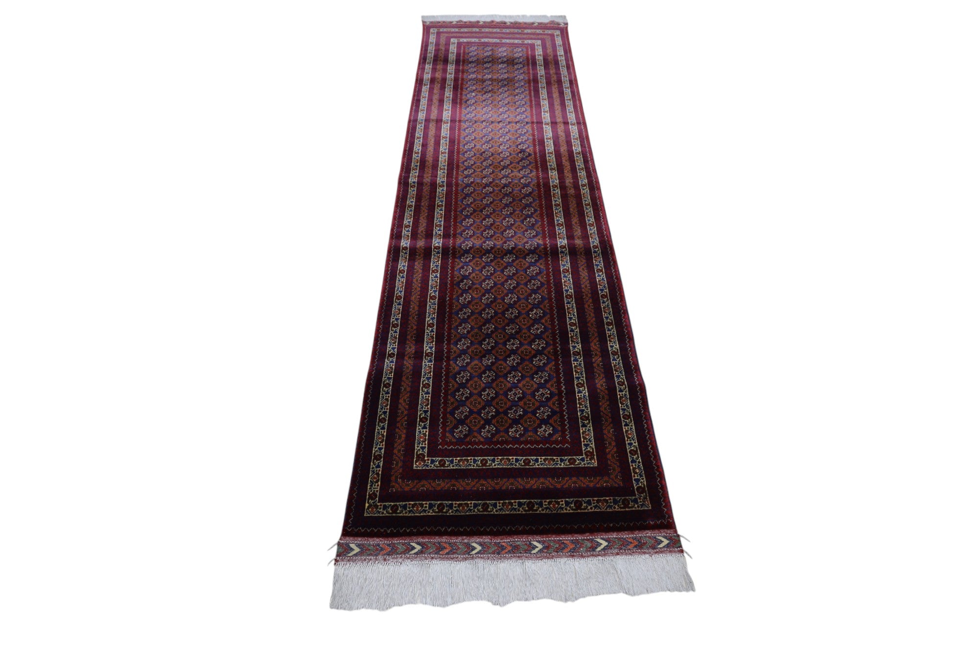 Hand-Knotted Afghani Khwaja Rushna Wool Rug – 2’10″  x  9’3″