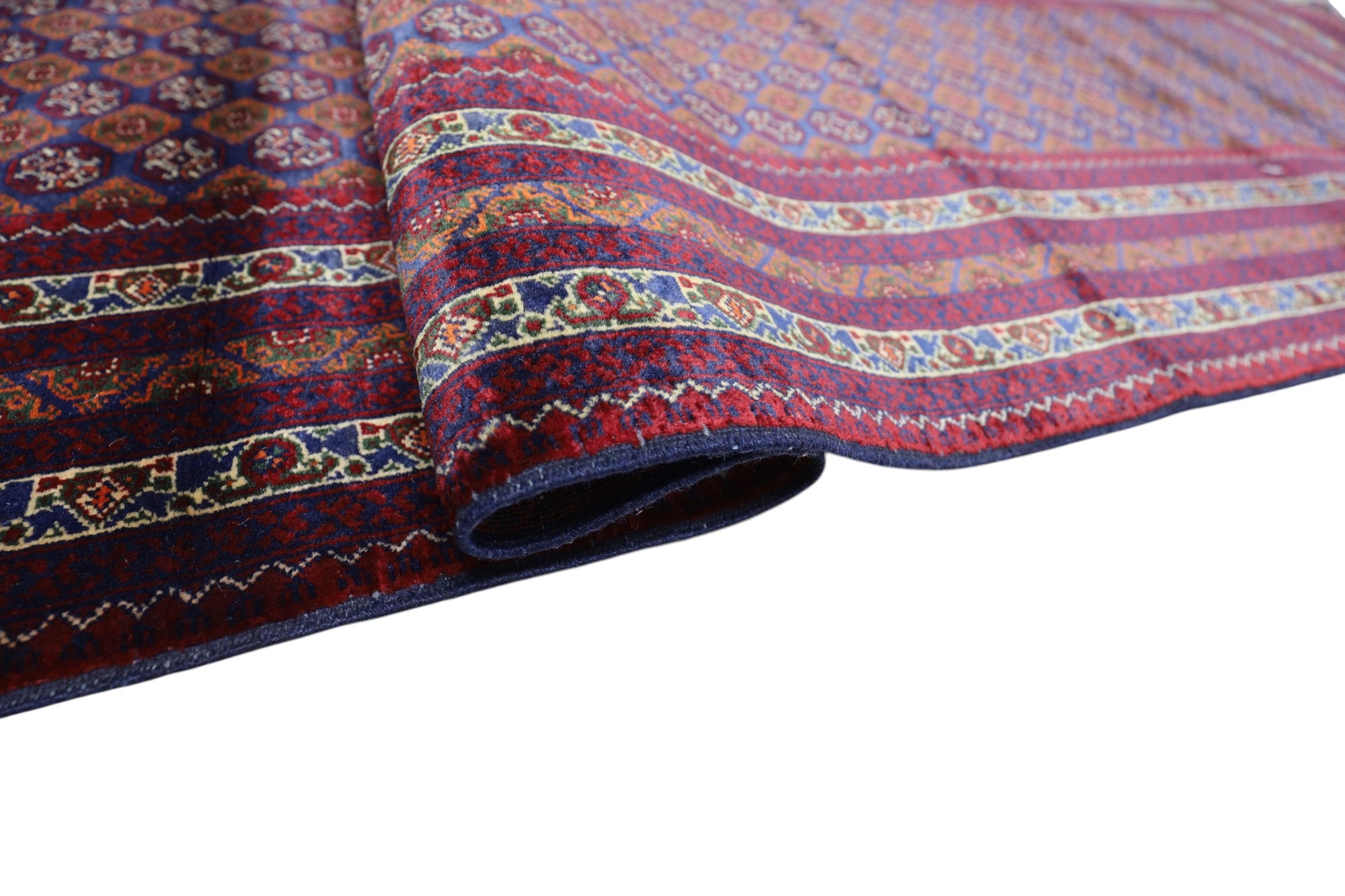 Hand-Knotted Afghani Khwaja Rushna Wool Rug – 2’10″  x  9’3″