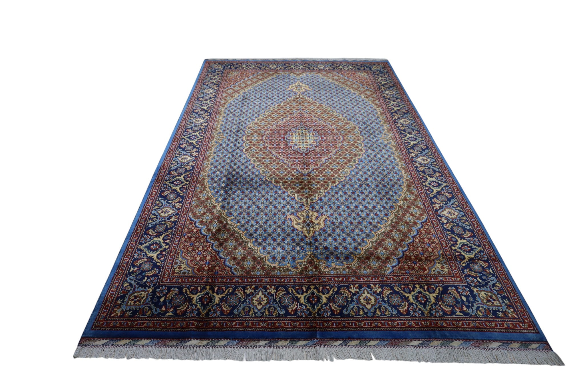 Hand-Knotted Afghani Rezmahi Wool Rug – 6’9″  x  9’5″