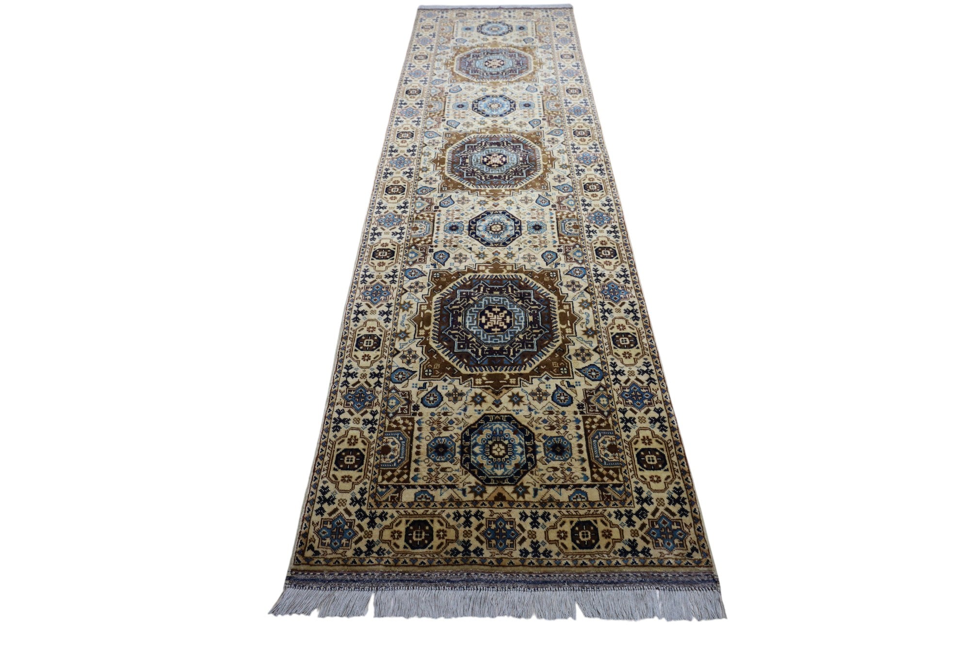 Hand-Knotted Afghani Mamluk Wool Rug – 2’9″  x  9’5″