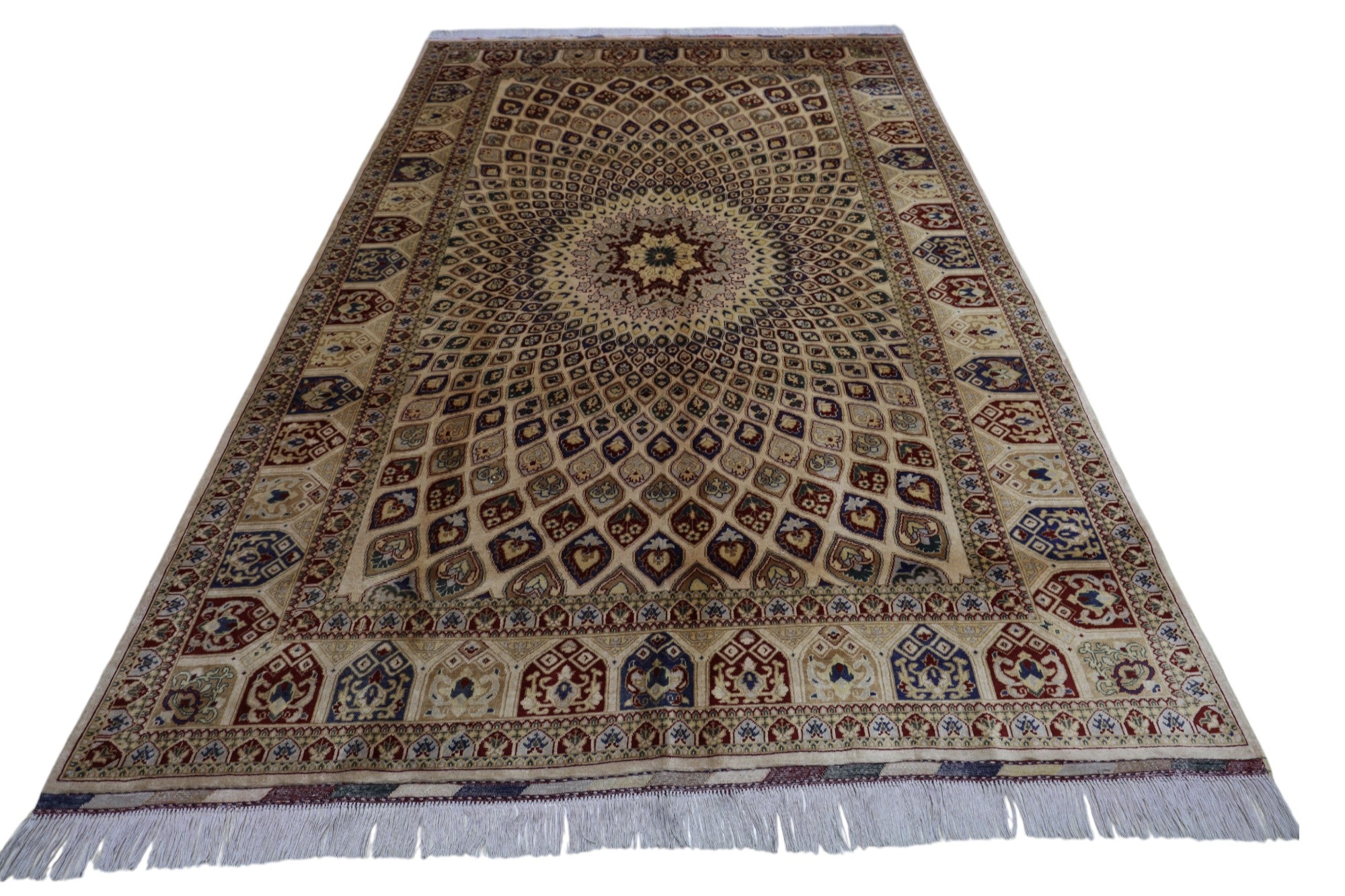 Hand-Knotted Afghani Parak Wool Rug – 6’7″  x  9’5″