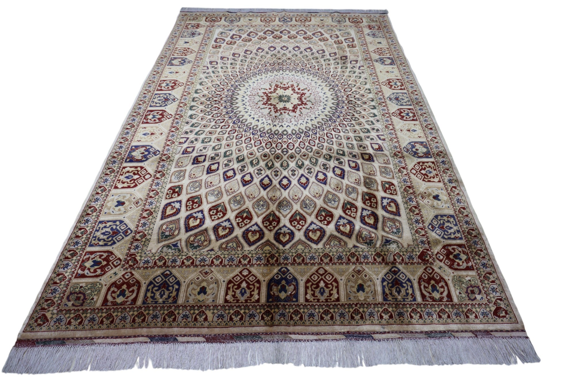 Hand-Knotted Afghani Parak Wool Rug – 6’7″  x  9’5″