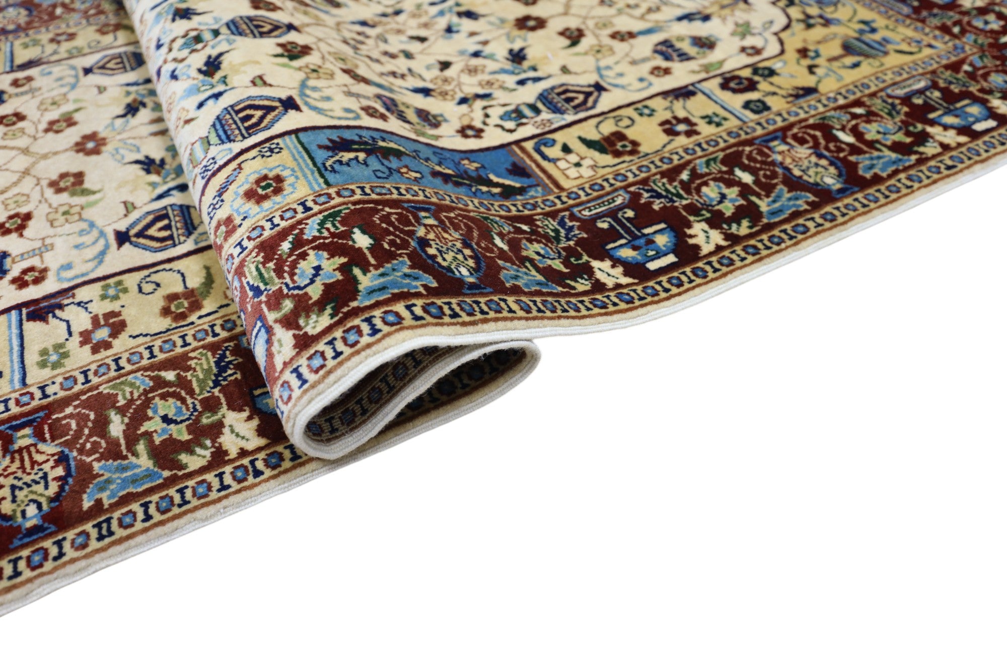 Hand-Knotted Afghani Vase Wool Rug – 3’1″  x  6’2″