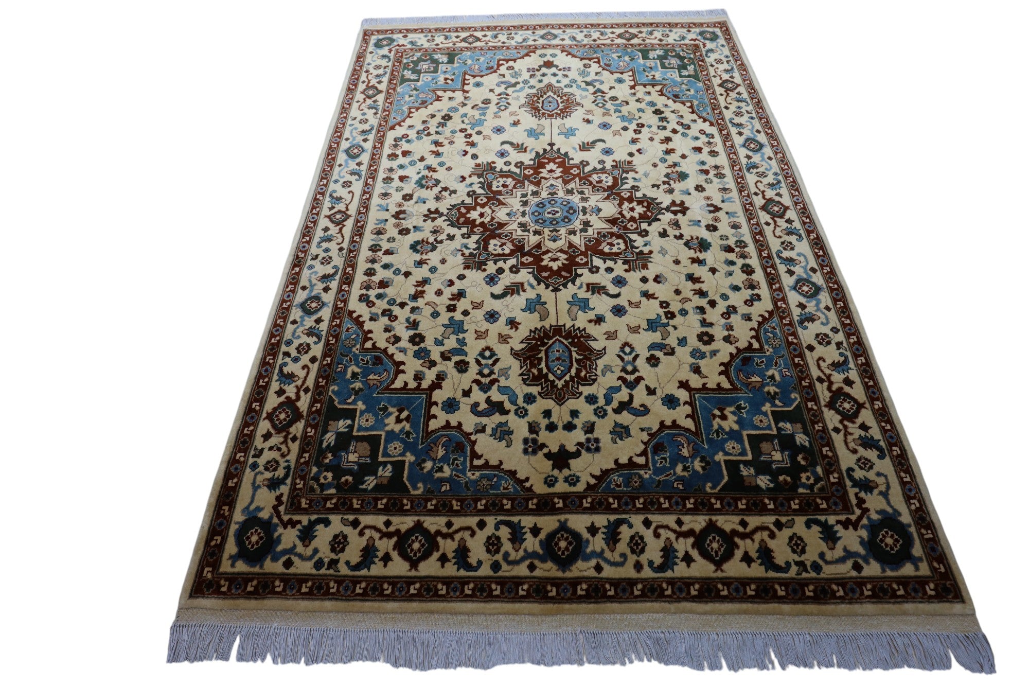 Hand-Knotted Afghani Barg Wool Rug – 5’0″  x  6’11″