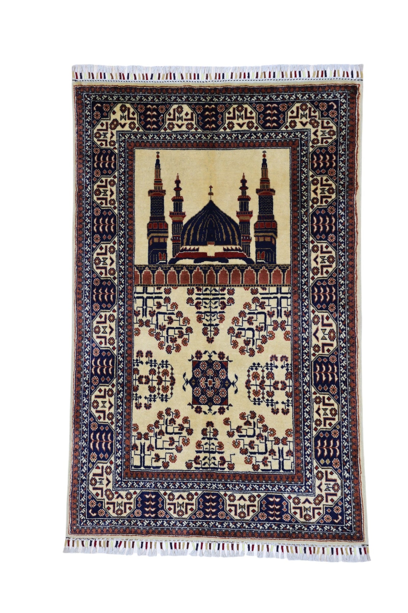 Hand-Knotted Afghani Wool Prayer Rug – 2’9″  x  4’2″
