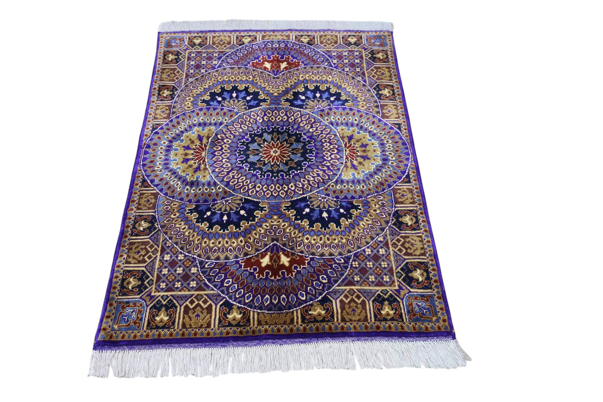 Hand-Knotted Afghani Parak Wool Rug – 2’9″  x  3’11″