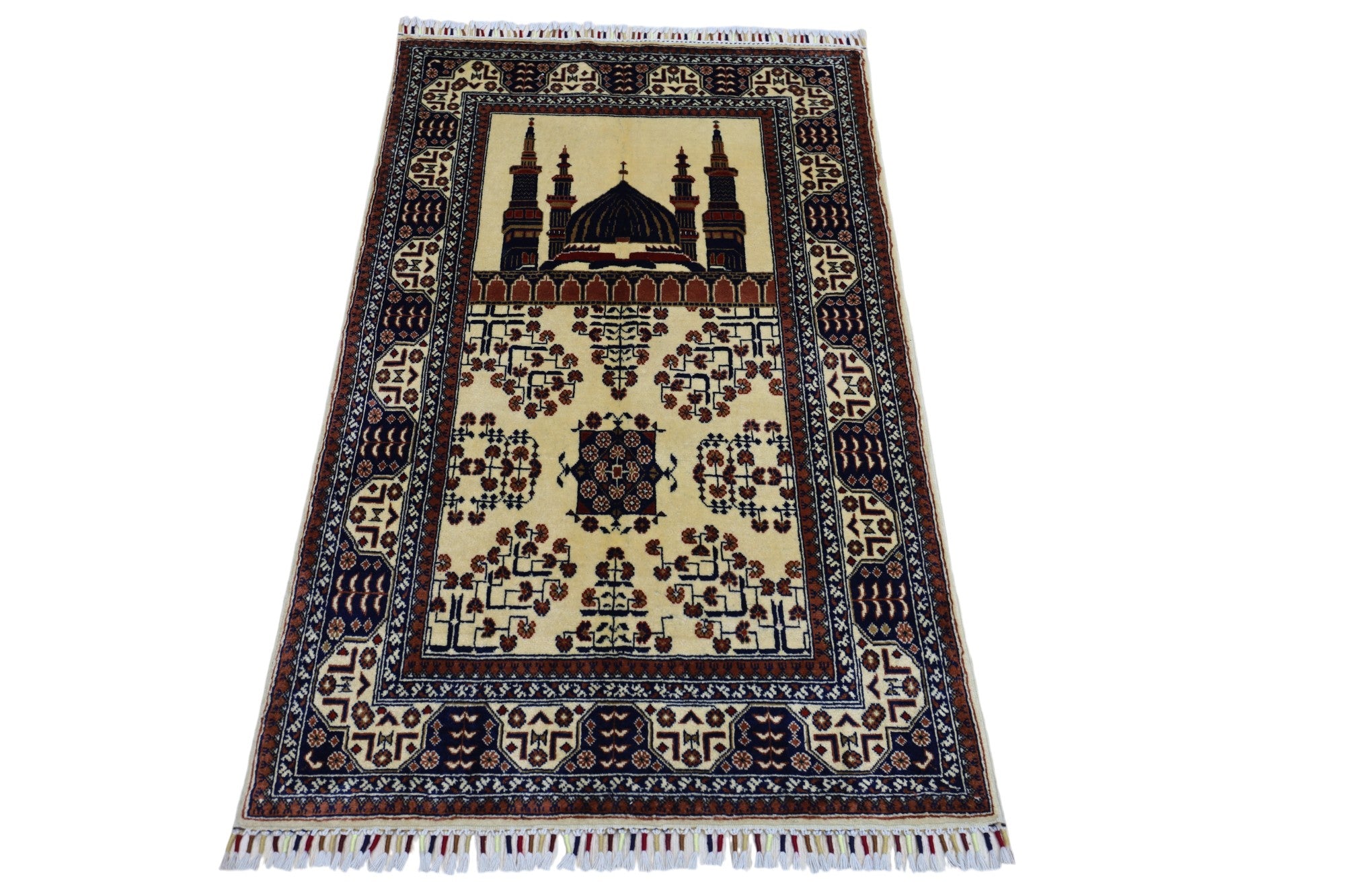 Hand-Knotted Afghani Wool Prayer Rug – 2’9″  x  4’2″