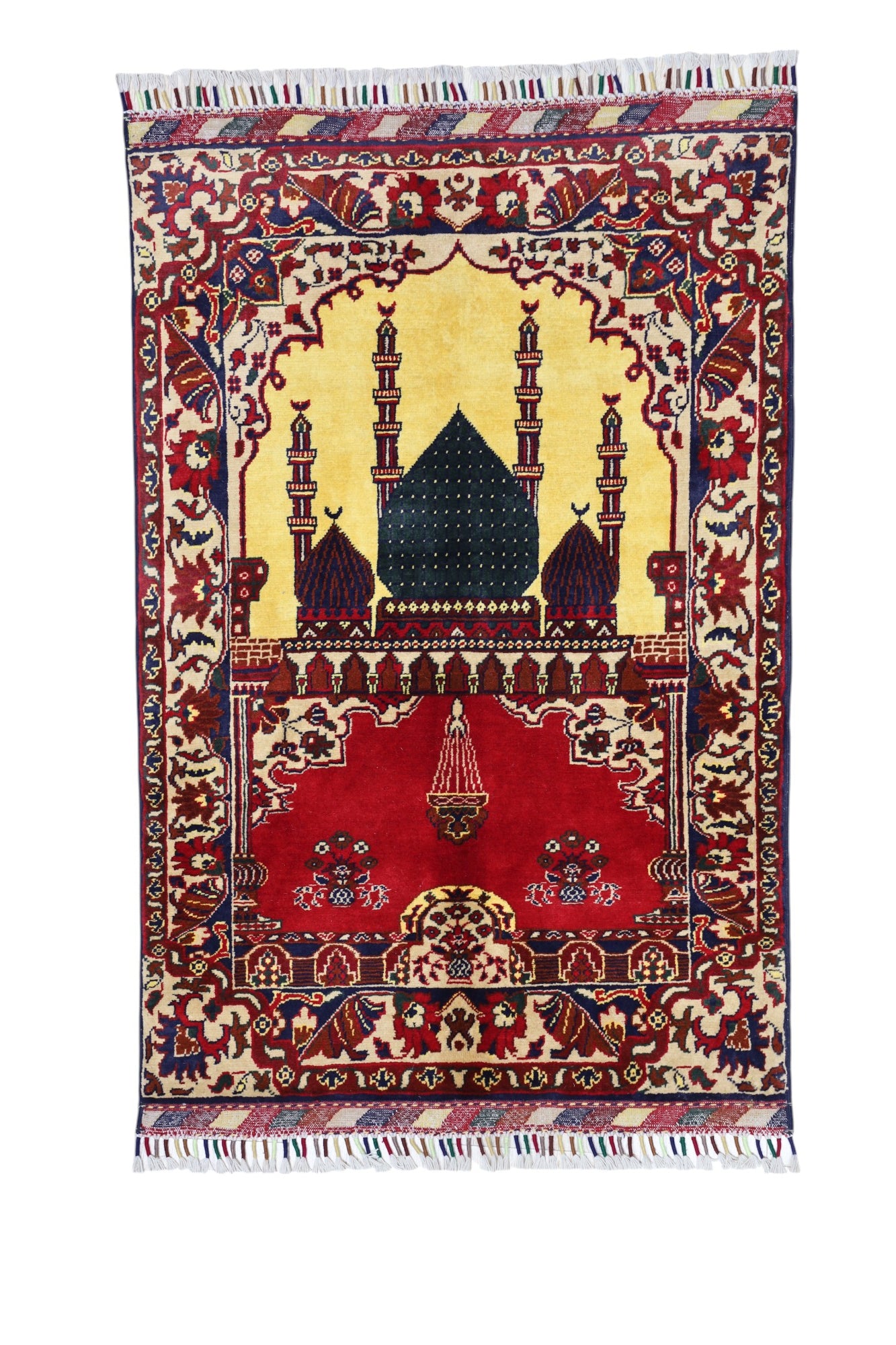 Hand-Knotted Afghani Wool Prayer Rug – 2’8″  x  3’11″
