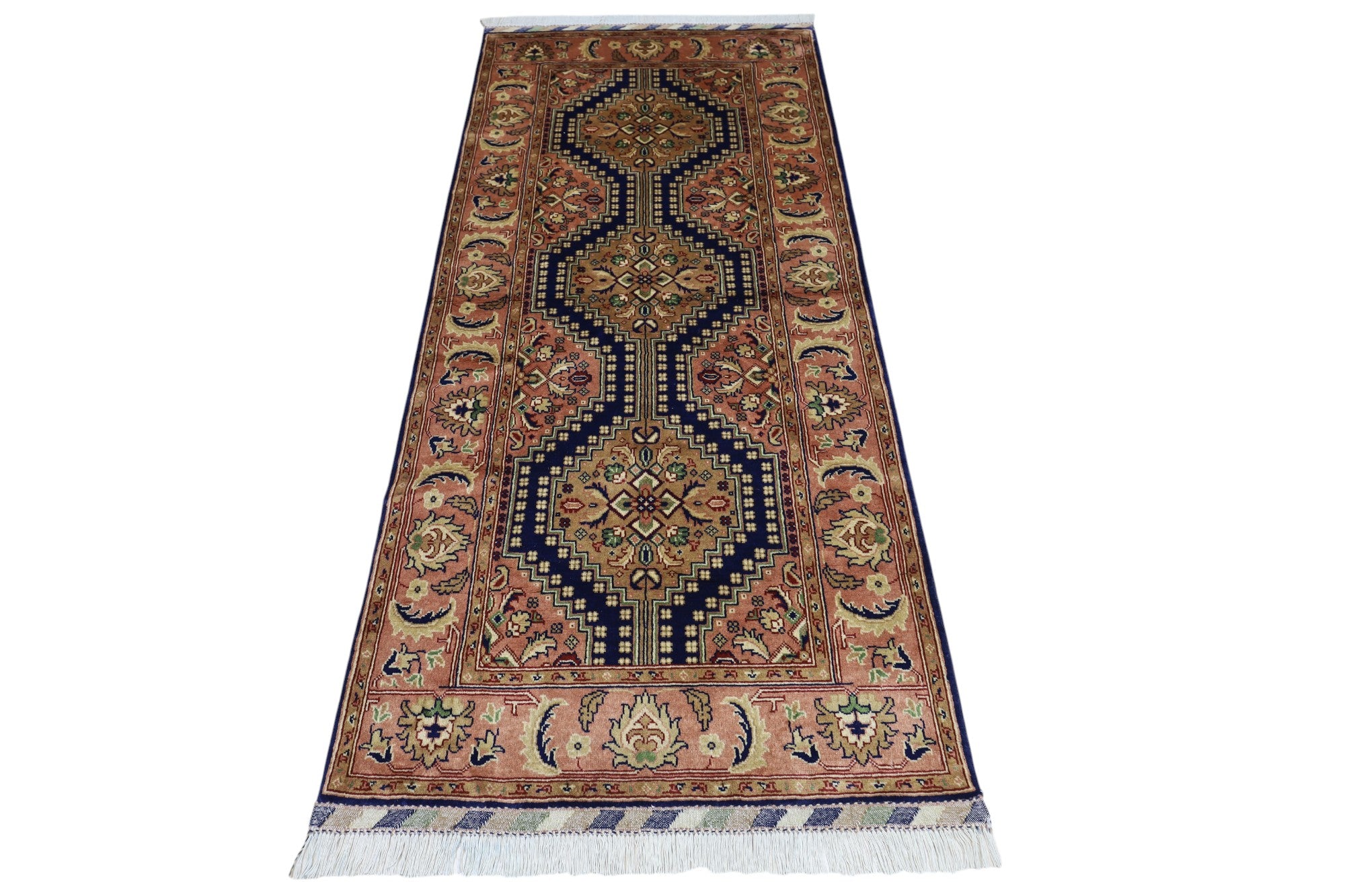 Hand-Knotted Afghani Yusufbai Wool Rug – 3’0″  x  6’4″