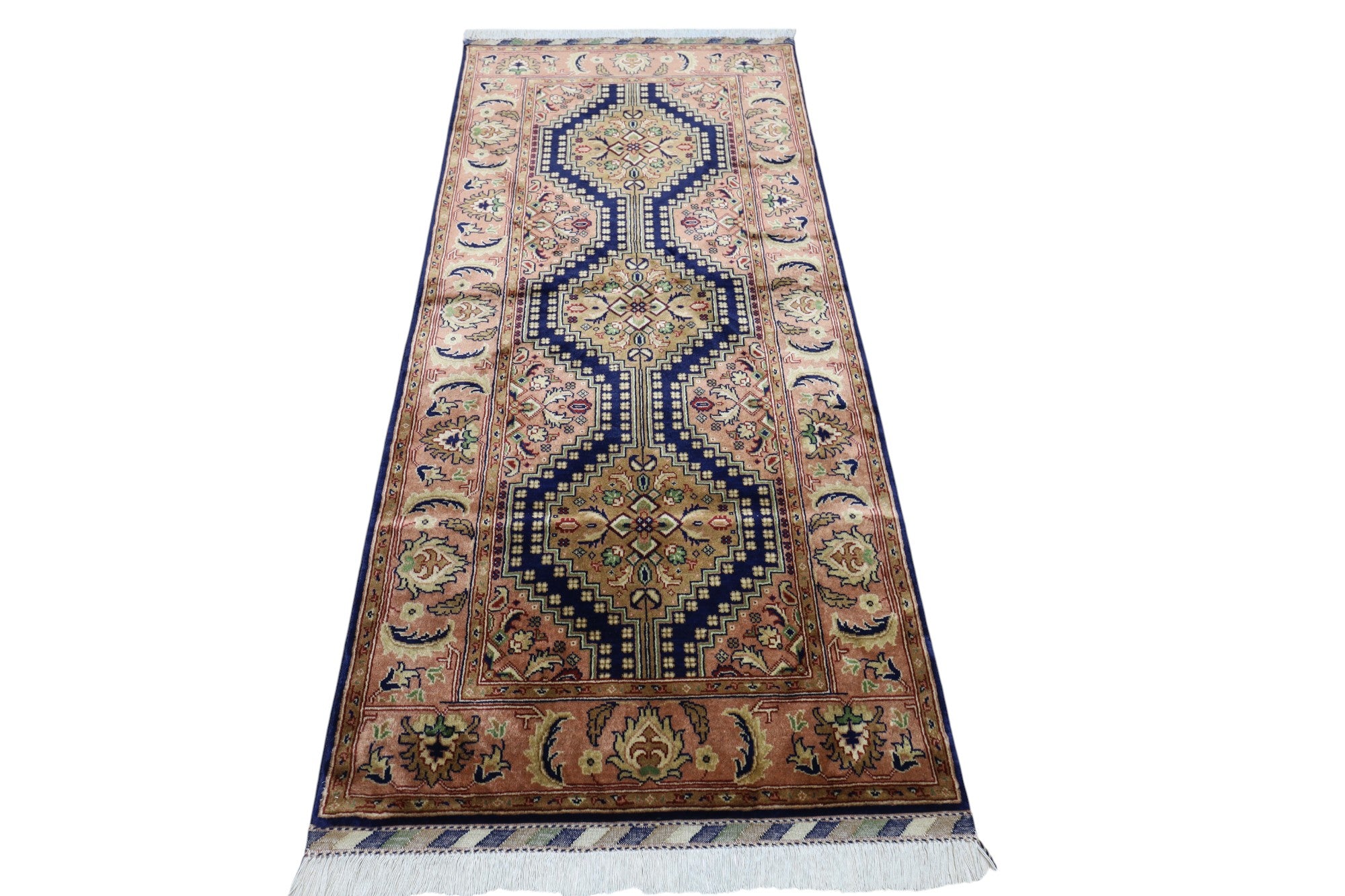 Hand-Knotted Afghani Yusufbai Wool Rug – 3’0″  x  6’4″