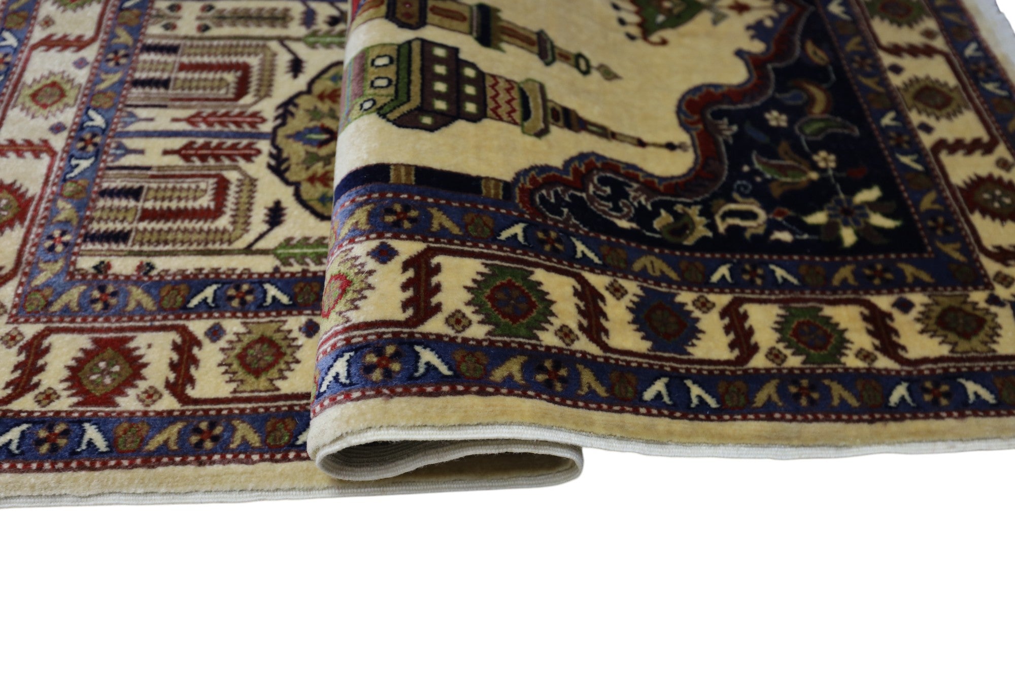 Hand-Knotted Afghani Wool Prayer Rug – 2’10″  x  4’1″