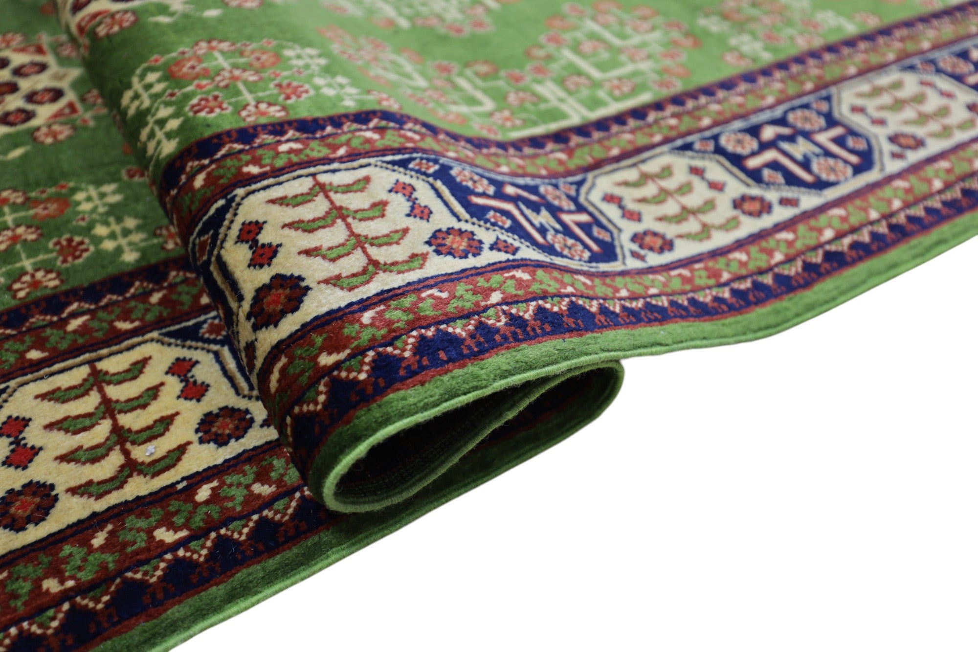 Hand-Knotted Afghani Bukharai Wool Rug – 4’10″  x  6’6″