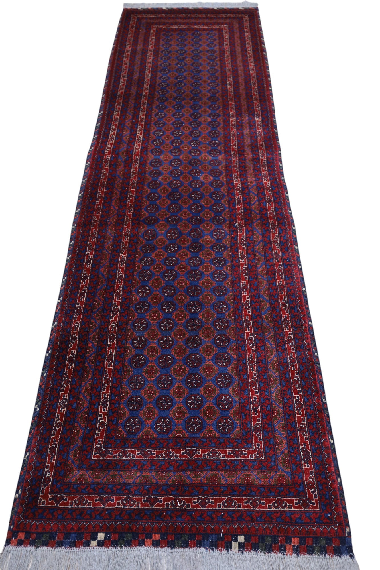Hand-Knotted Afghani Khwaja Rushna Wool Rug – 2’11″  x  9’9″
