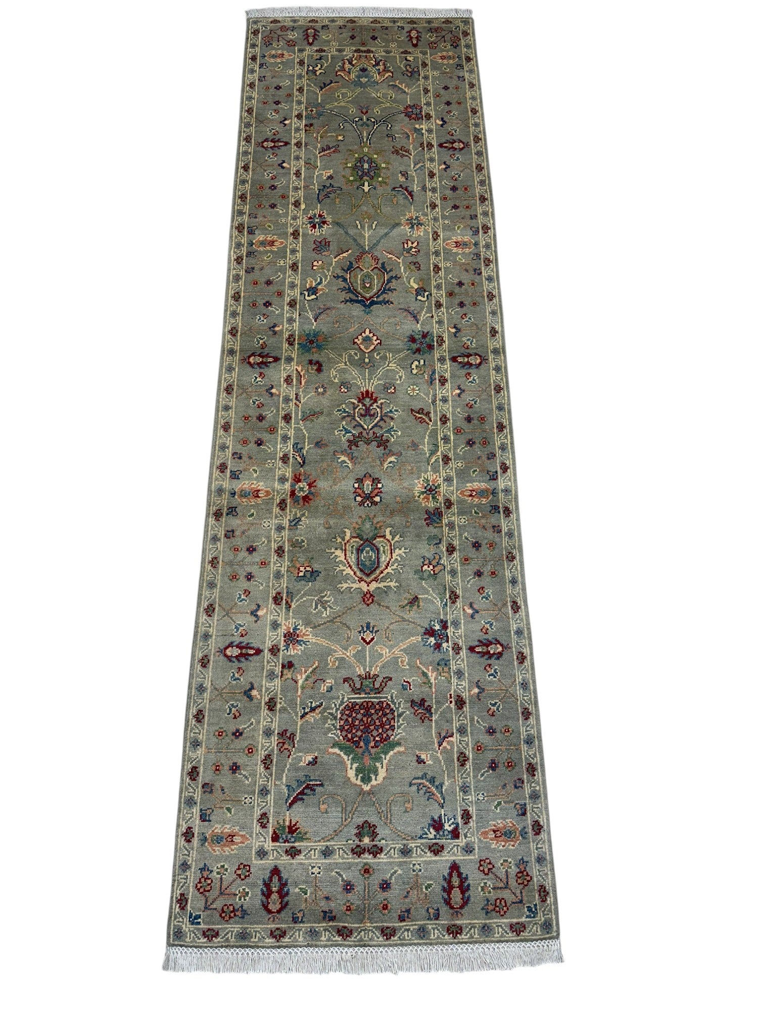 Hand-Knotted Afghani Kazak Wool Rug – 2’10″  x  9’9″