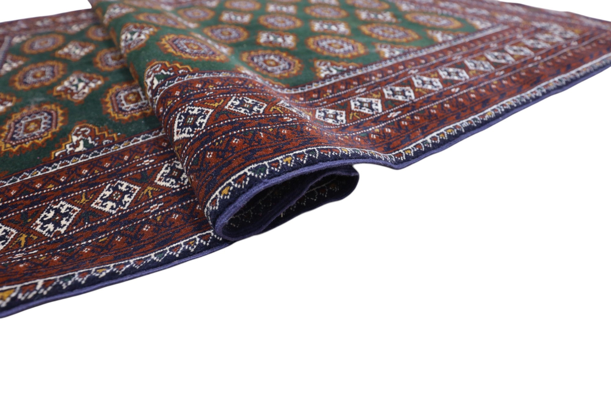 Hand-Knotted Afghani Herati Wool Rug – 4’0″  x  5’10″